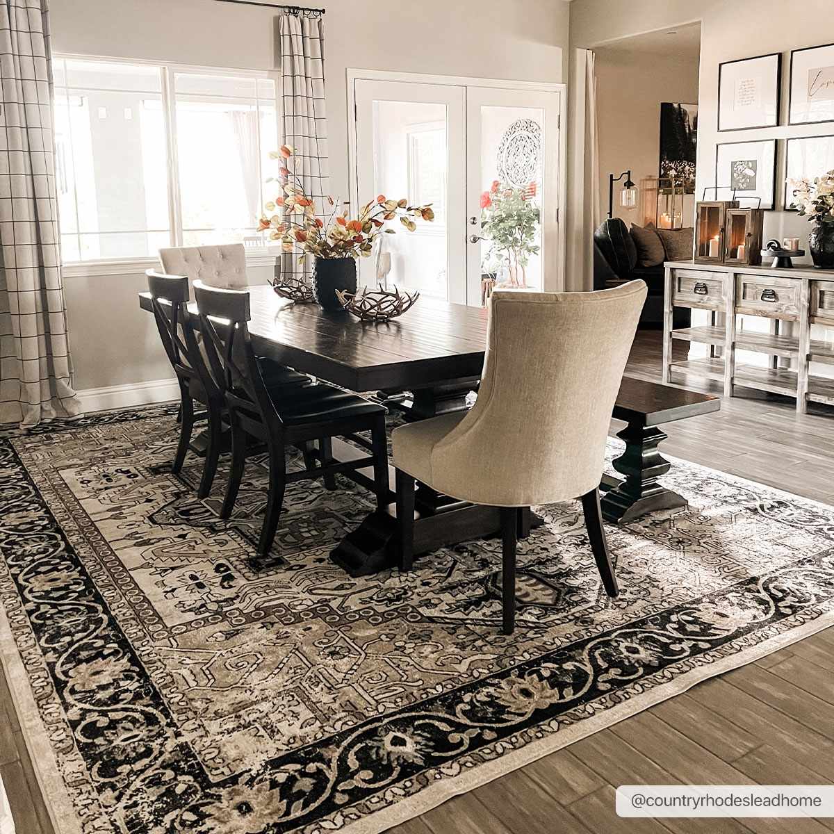 Washable Area Rug - Stylish Durable Easy Clean Rug for Any Room