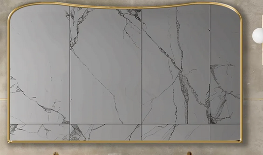 Rectangular Mirror, Irregular Unlacquered Brass Mirror, Custom Mirror