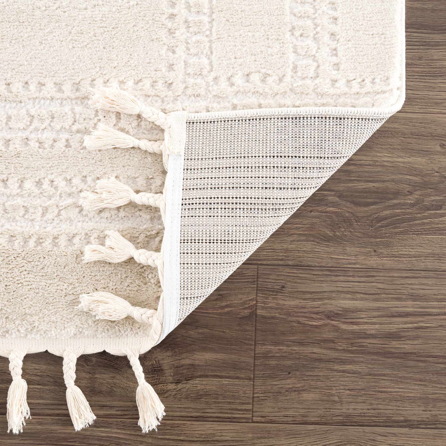 Ivory Carved Area Rug - Elegant Modern Ryuu Design