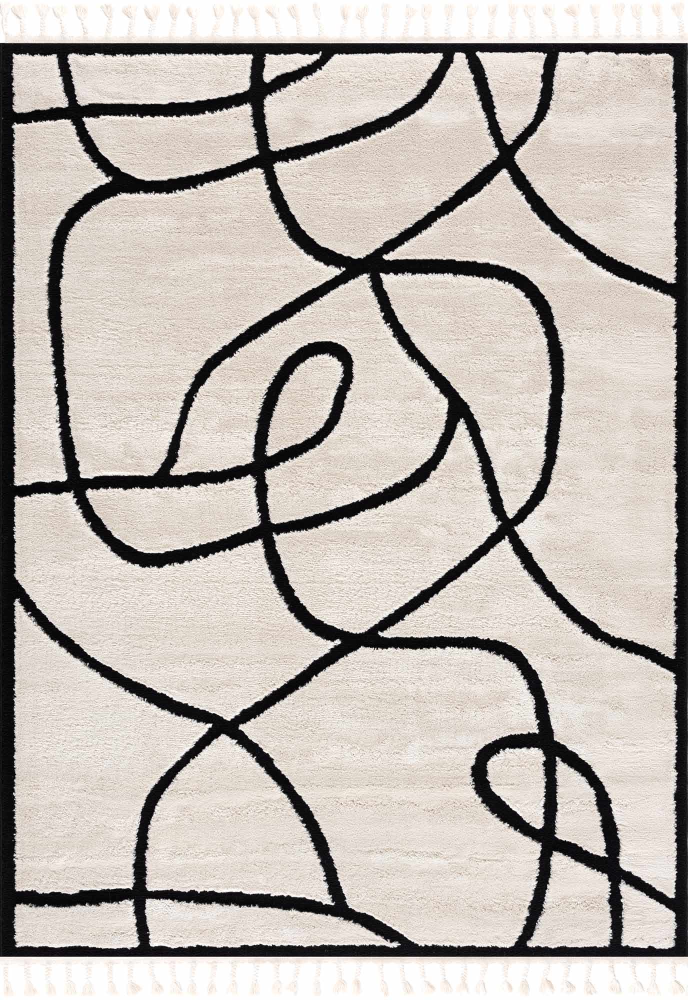 Geometric Area Rug - Azana Black White Modern Home Décor