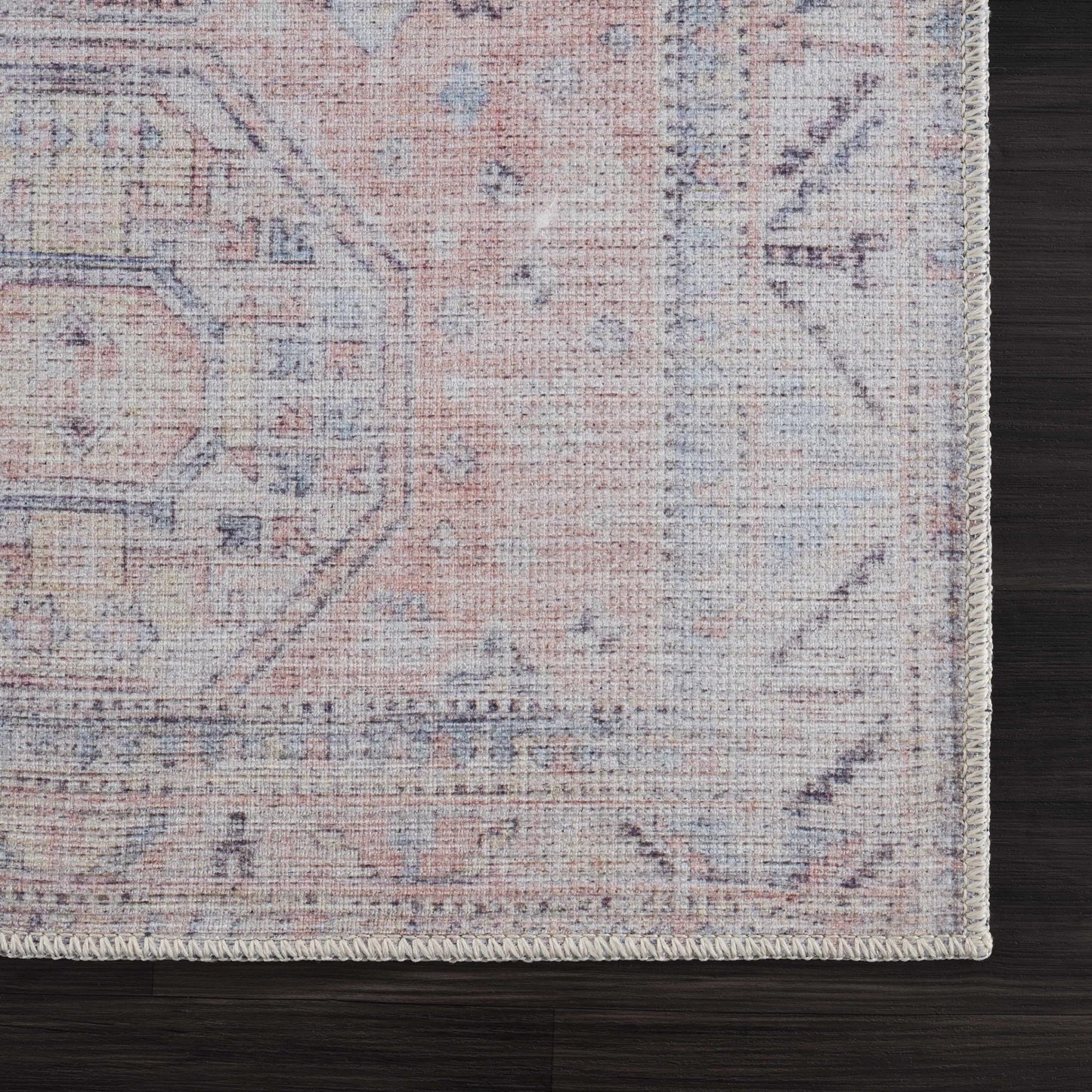 Morcott Peach Washable Area Rug - Soft Stylish Easy-Clean Home Decor