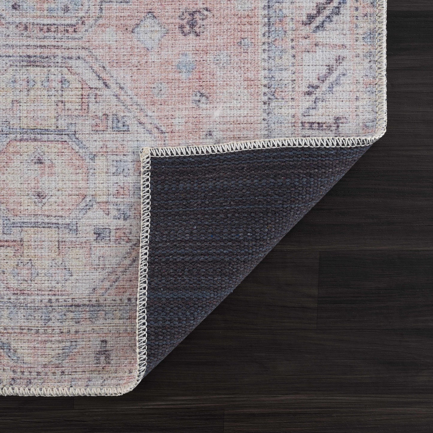 Morcott Peach Washable Area Rug - Soft Stylish Easy-Clean Home Decor