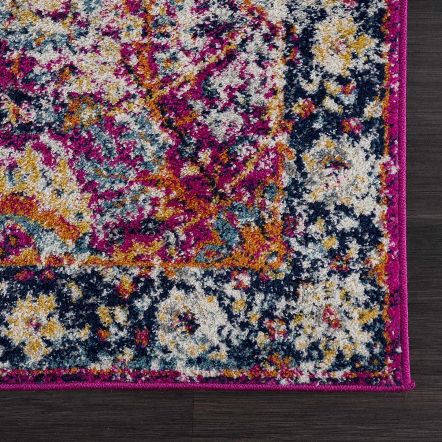 Burgundy Area Rug - Colorful Living Room Bedroom Décor