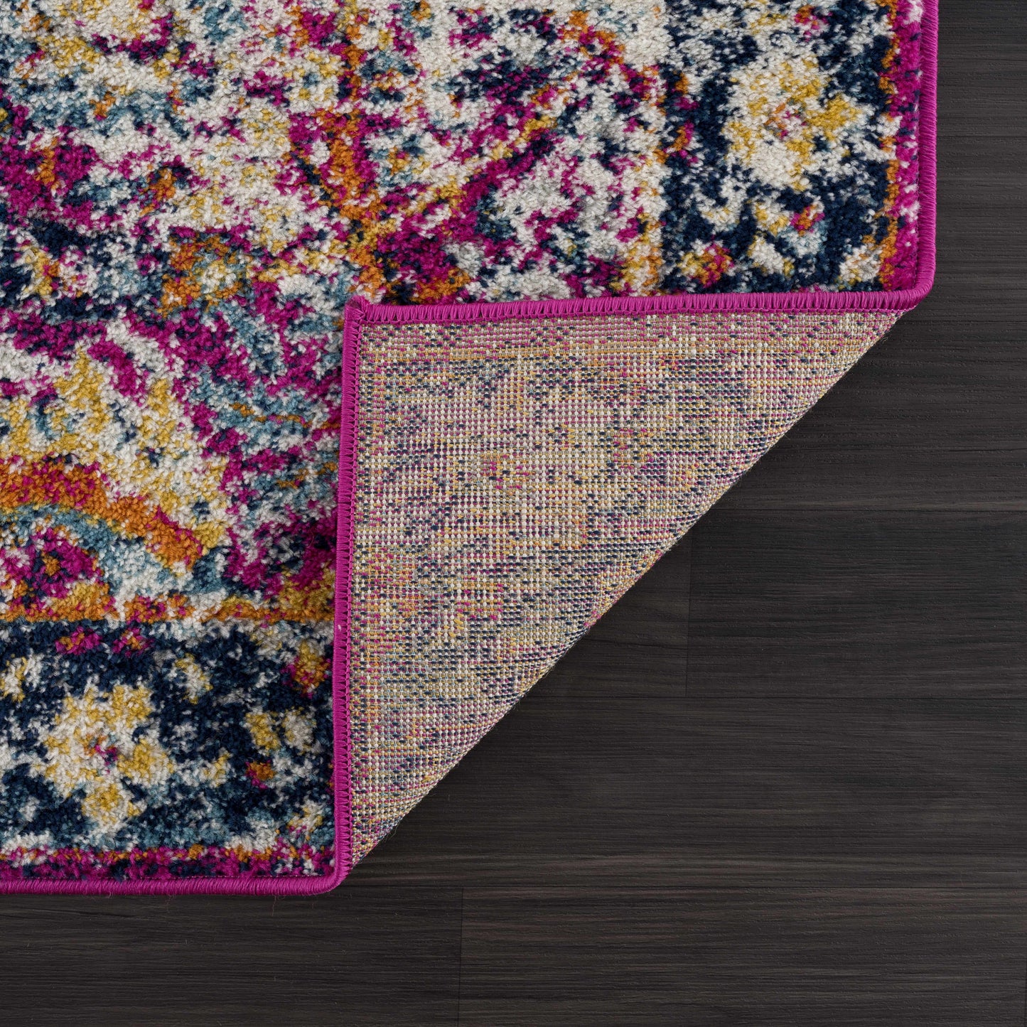 Burgundy Area Rug - Colorful Living Room Bedroom Décor