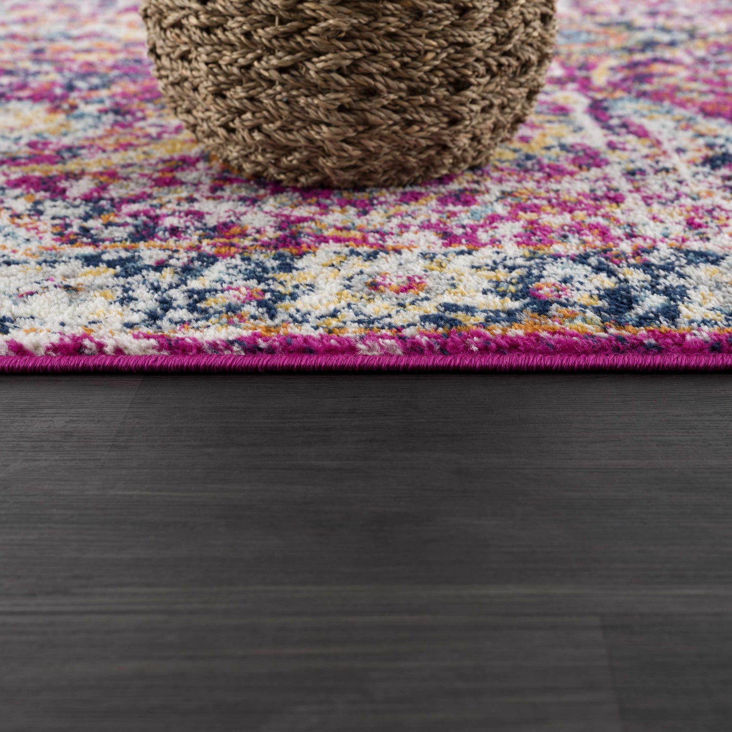 Burgundy Area Rug - Colorful Living Room Bedroom Décor