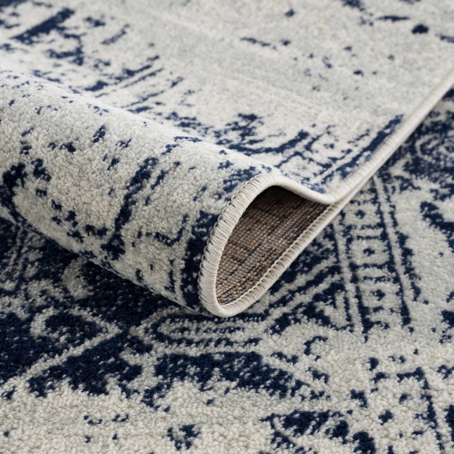 Navy Area Rug - Elegant Modern Home Décor Rug