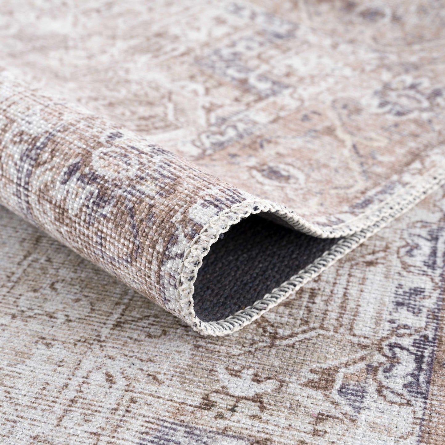 Beige Washable Area Rug - Limited Edition Stylish Home Décor