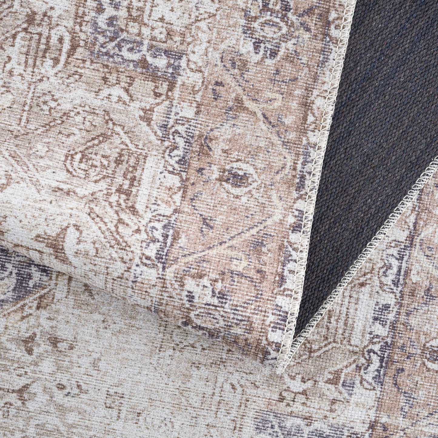 Beige Washable Area Rug - Limited Edition Stylish Home Décor