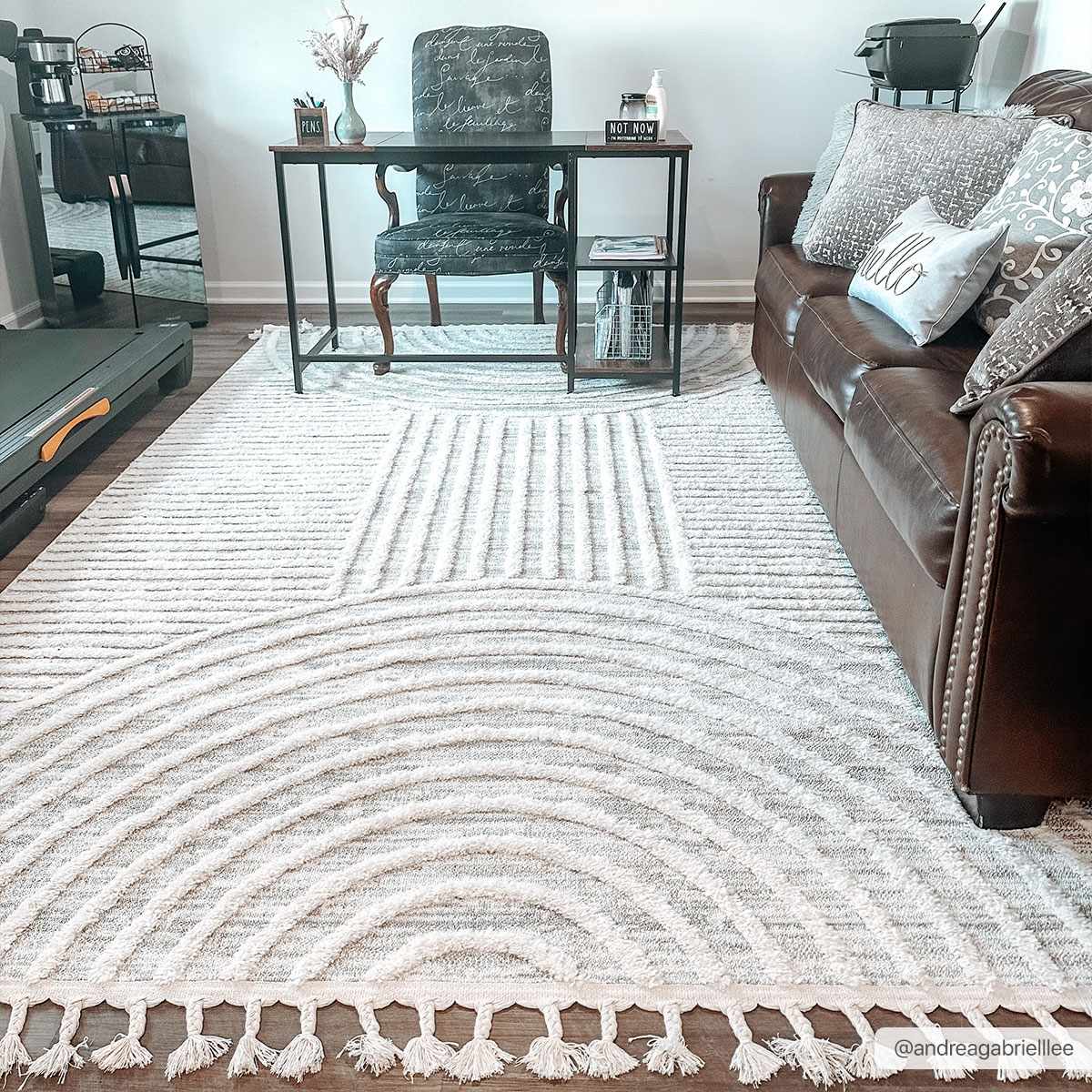 3D Rainbow Tassel Area Rug - Vibrant Home Decor