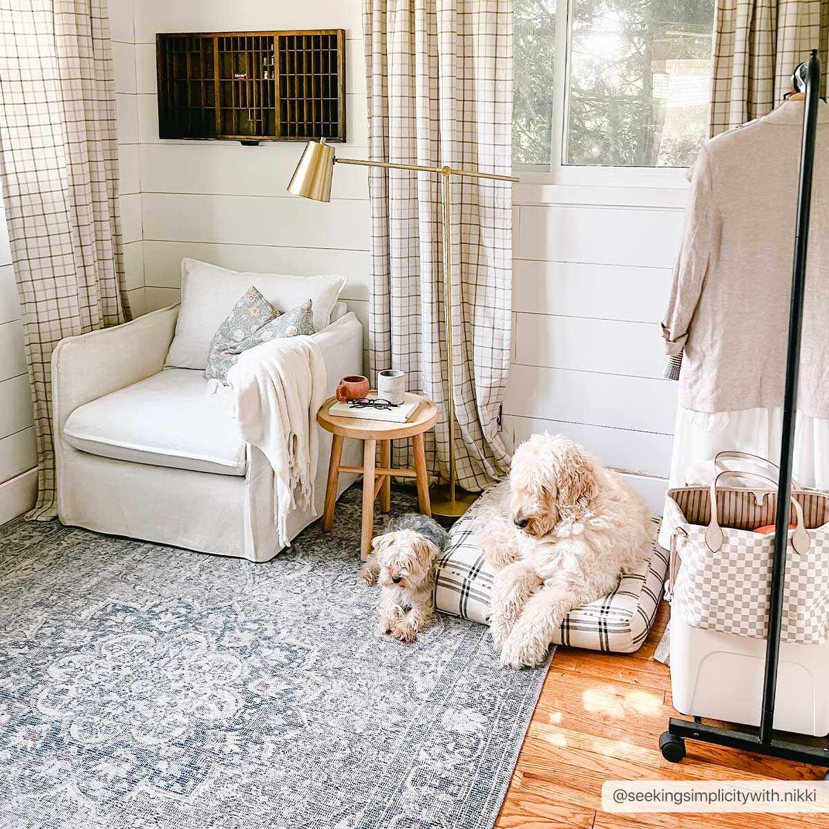 Dusty Blue Washable Rug - Soft Durable Greenpoint Collection