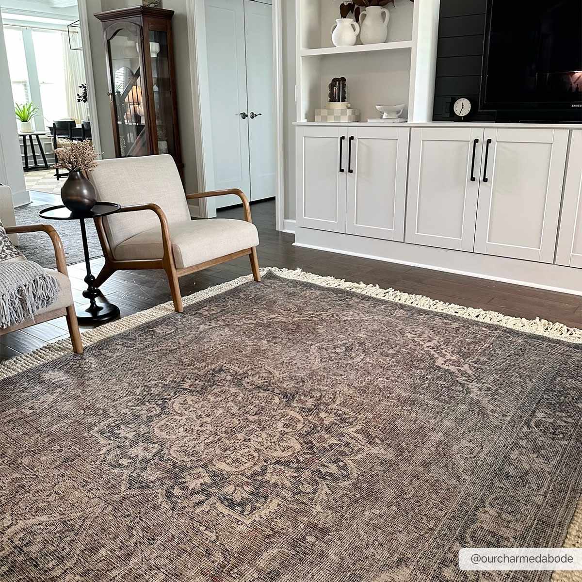 Dusty Blue Washable Rug - Soft Durable Greenpoint Collection