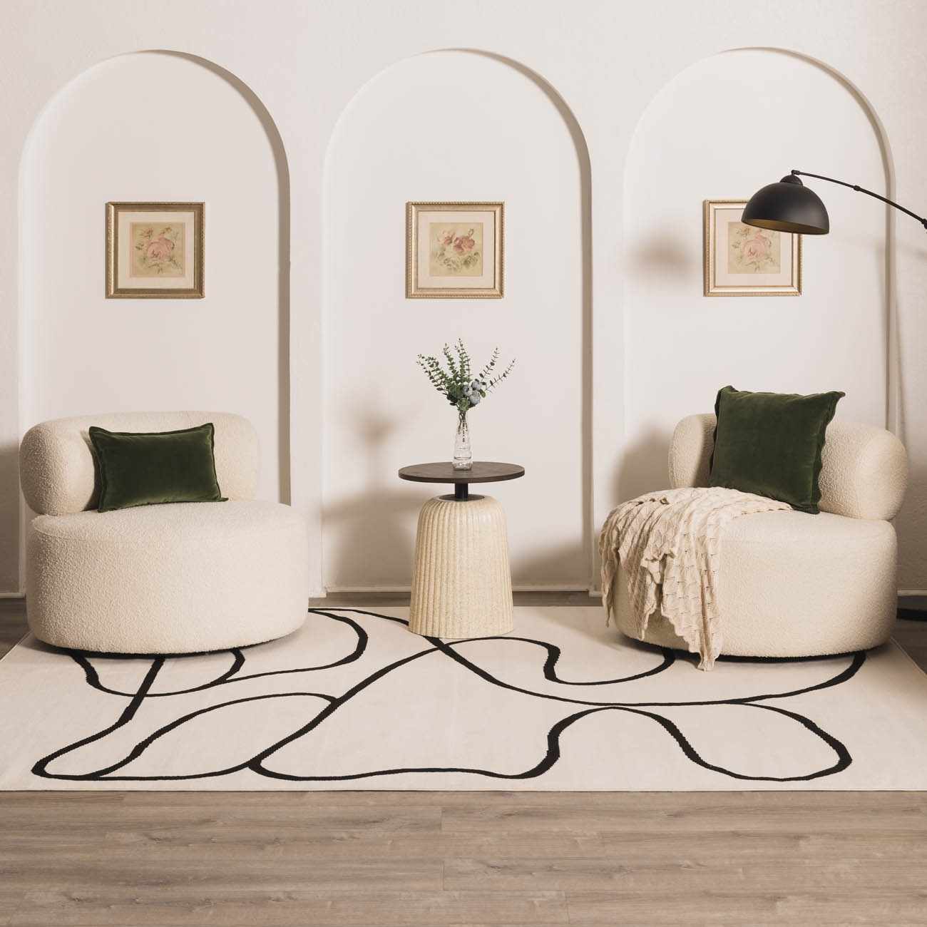 Boho Area Rug - Eilir Modern Low Profile Design for Stylish Interiors
