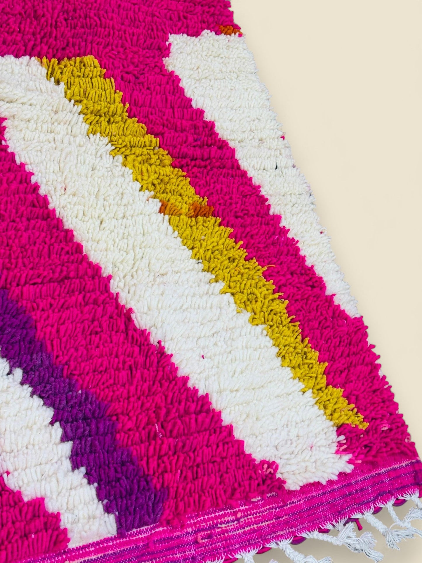 Moroccan Wool Rug – Fadhma Colorful Geometric Handmade Carpet