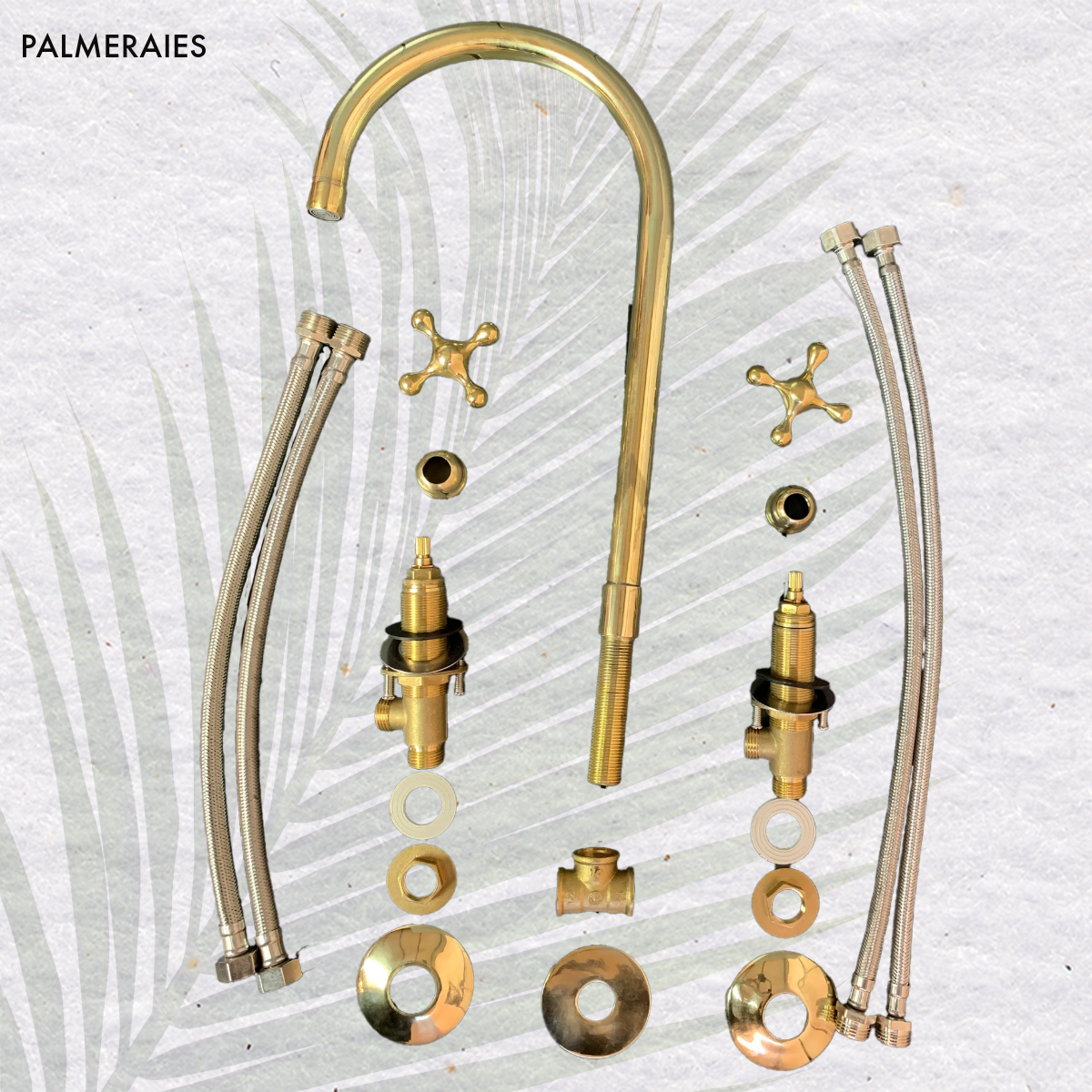 3 Hole Bathroom Faucet - Brass Roman Tub Faucet