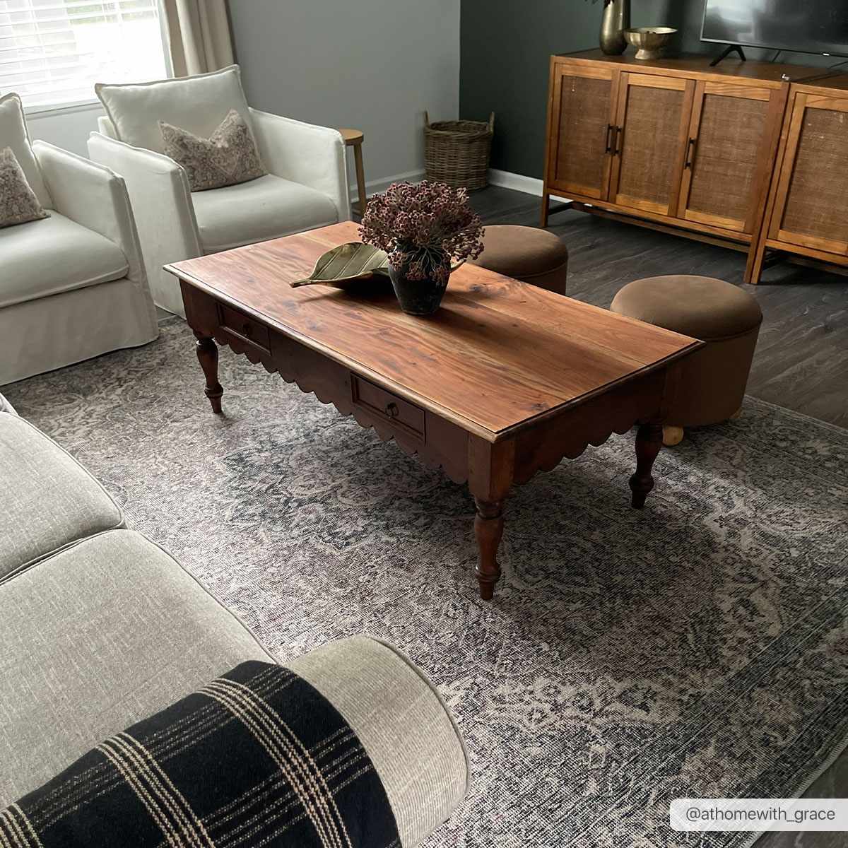 Dusty Blue Washable Rug - Soft Durable Greenpoint Collection