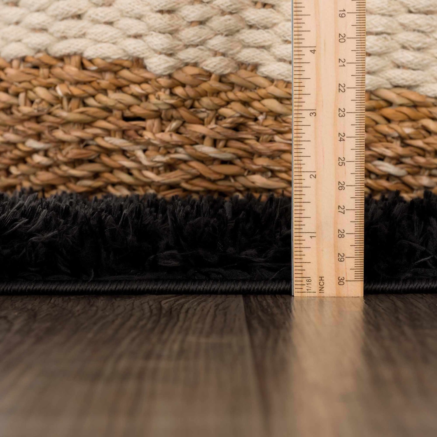 Washable Black Shag Rug - Cozy Home Decor Accent