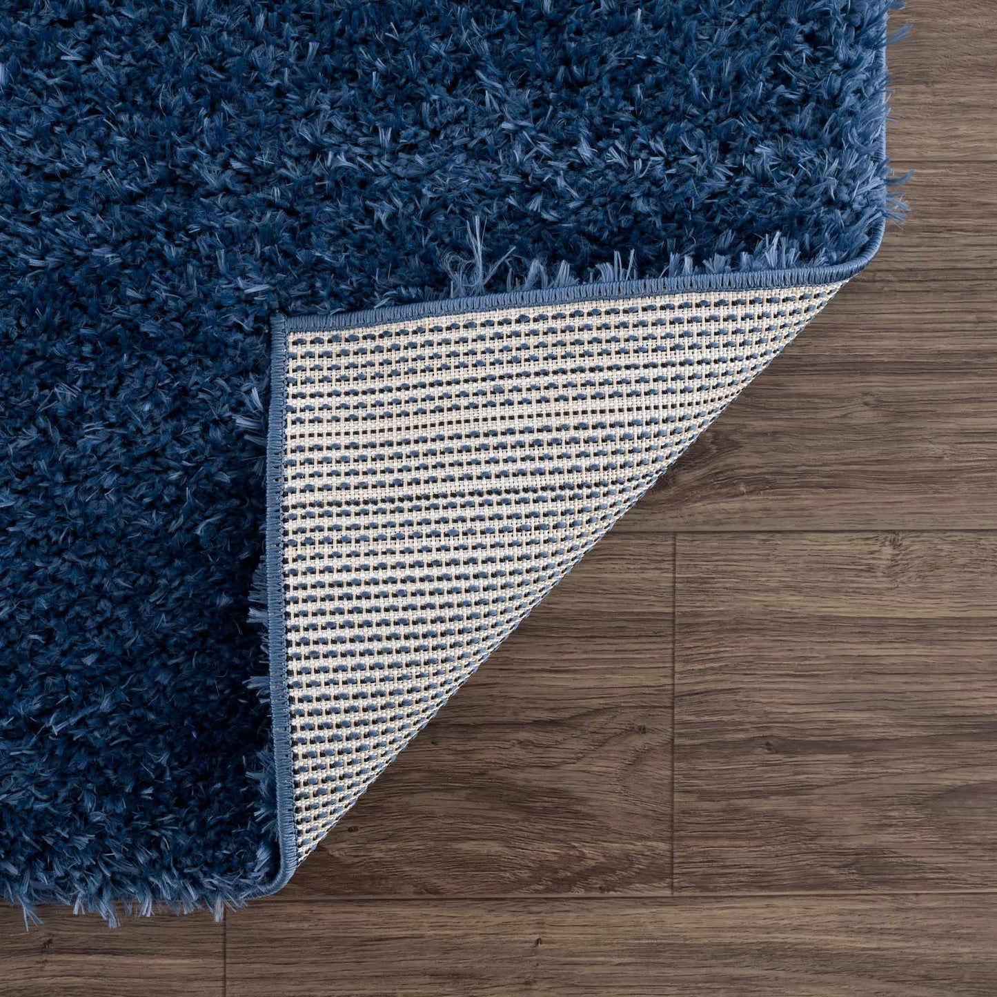 Washable Dark Blue Shag Rug - Faina Collection Cozy Home Decor