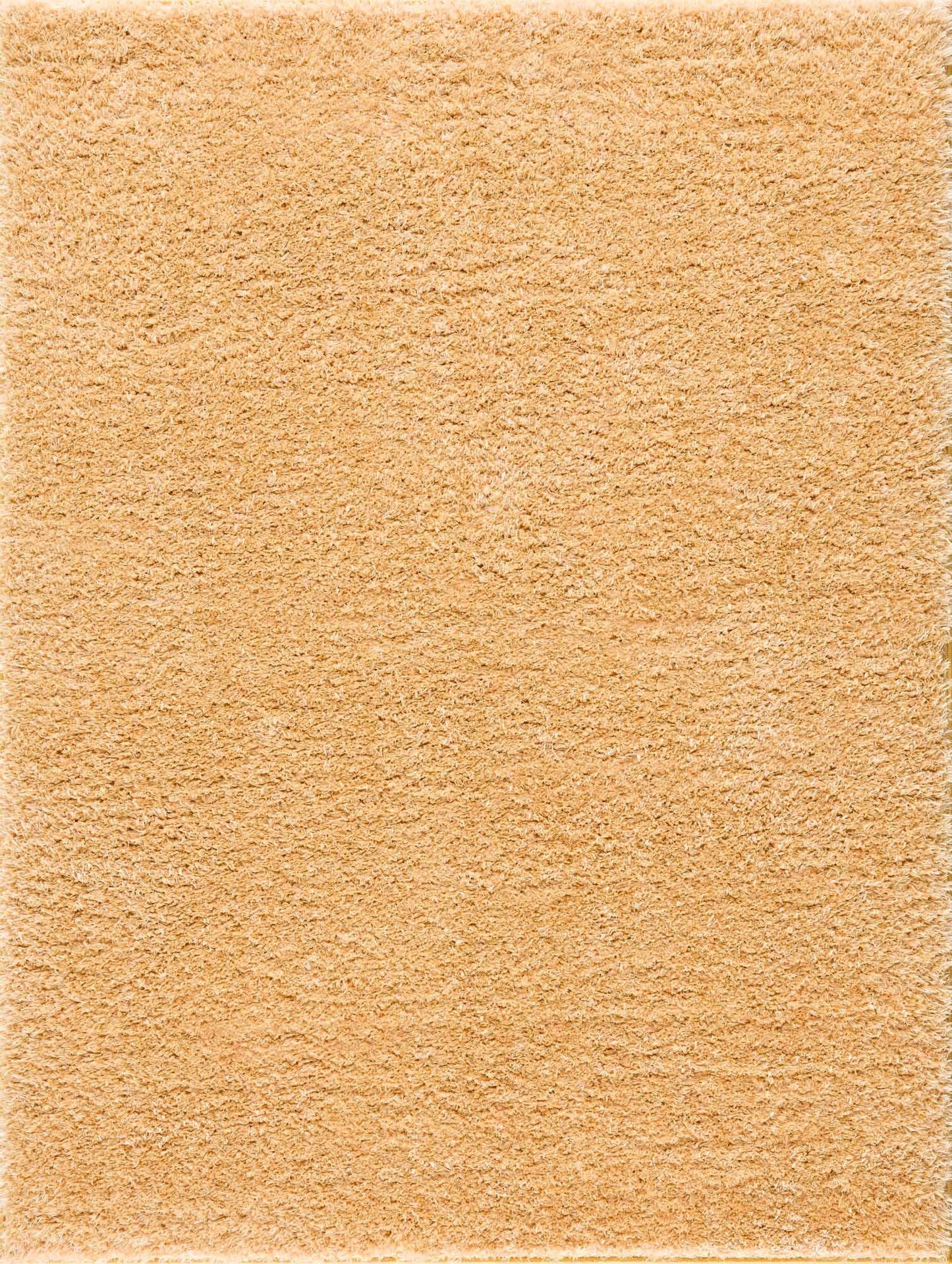 Washable Solid Gold Shag Rug - Luxurious Soft Area Rug for Any Room