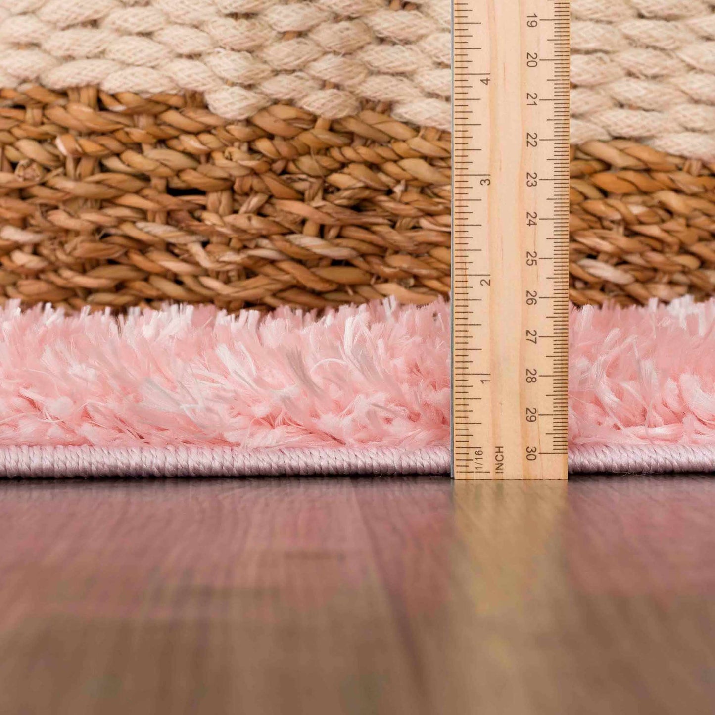 Pink Shag Rug - Washable Soft Cozy Home Decor