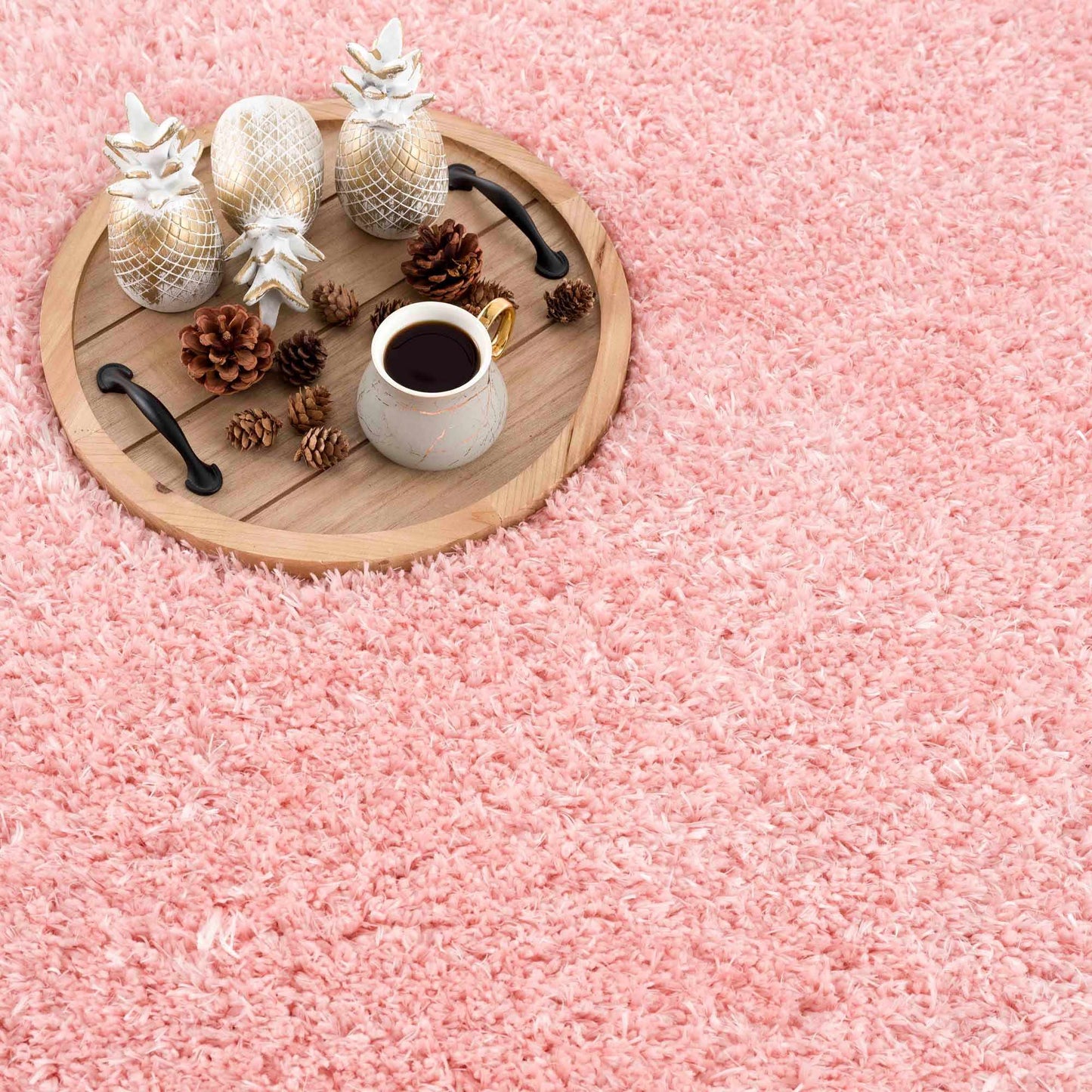 Pink Shag Rug - Washable Soft Cozy Home Decor