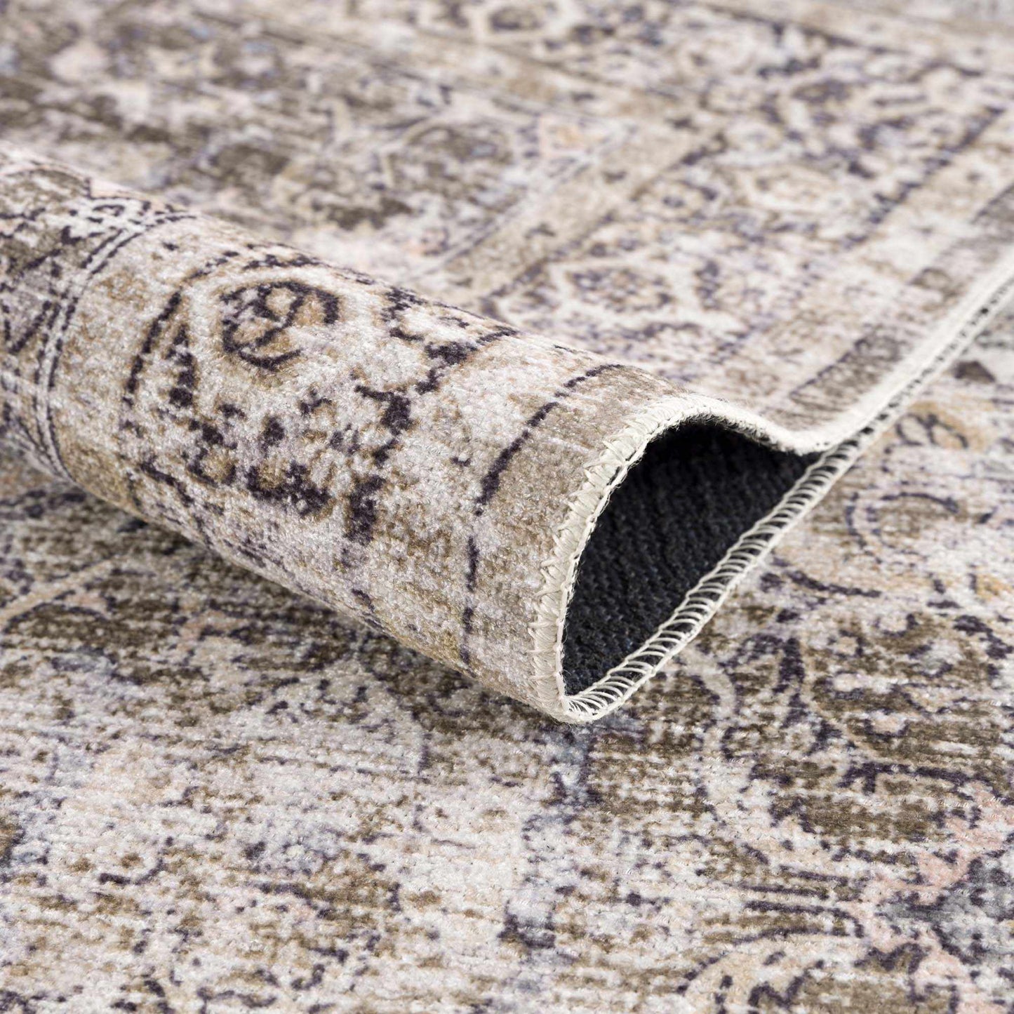 Olive Area Rug - Washable Soft Stylish Home Decor