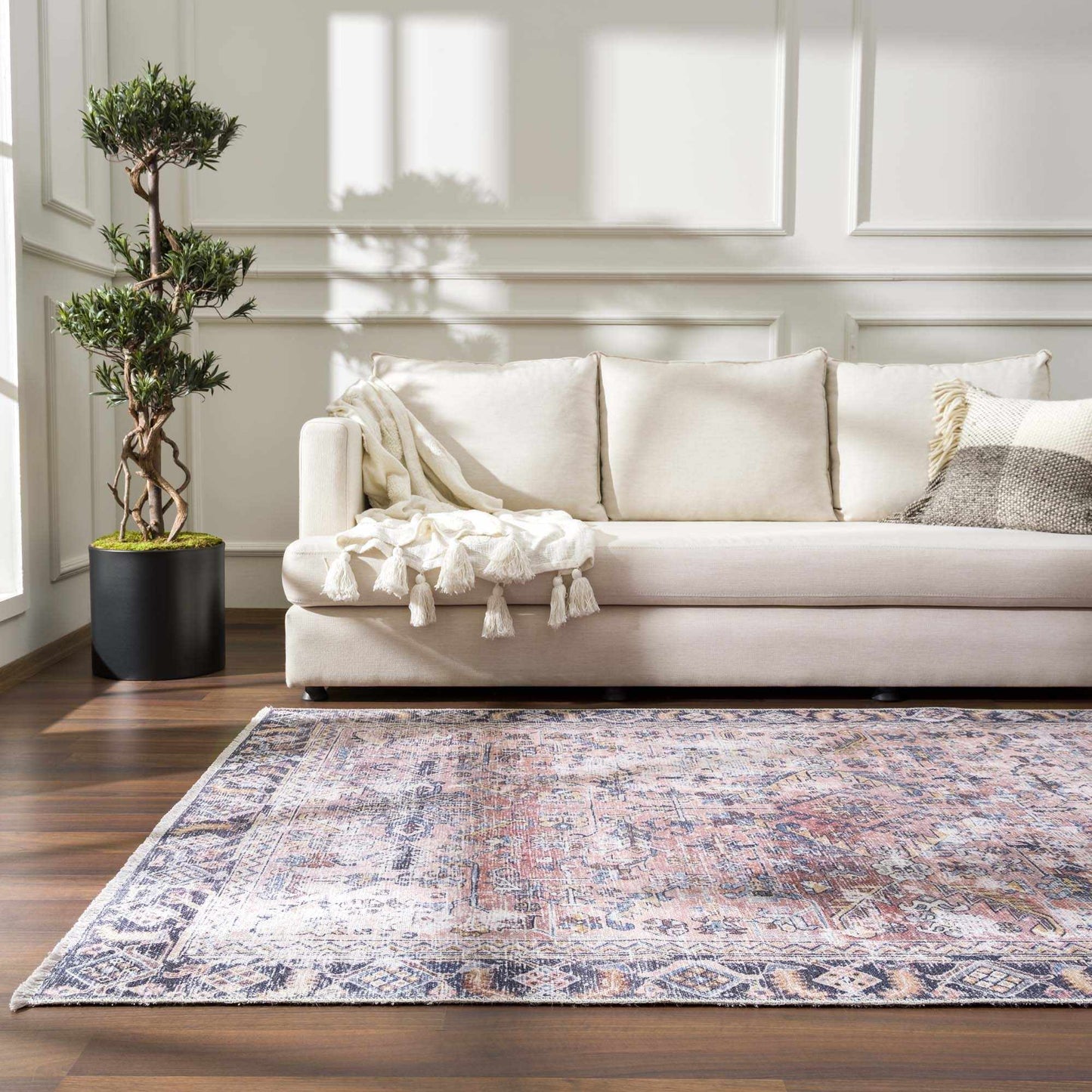 Washable Peach Area Rug - Holi-2305 Stylish Home Décor