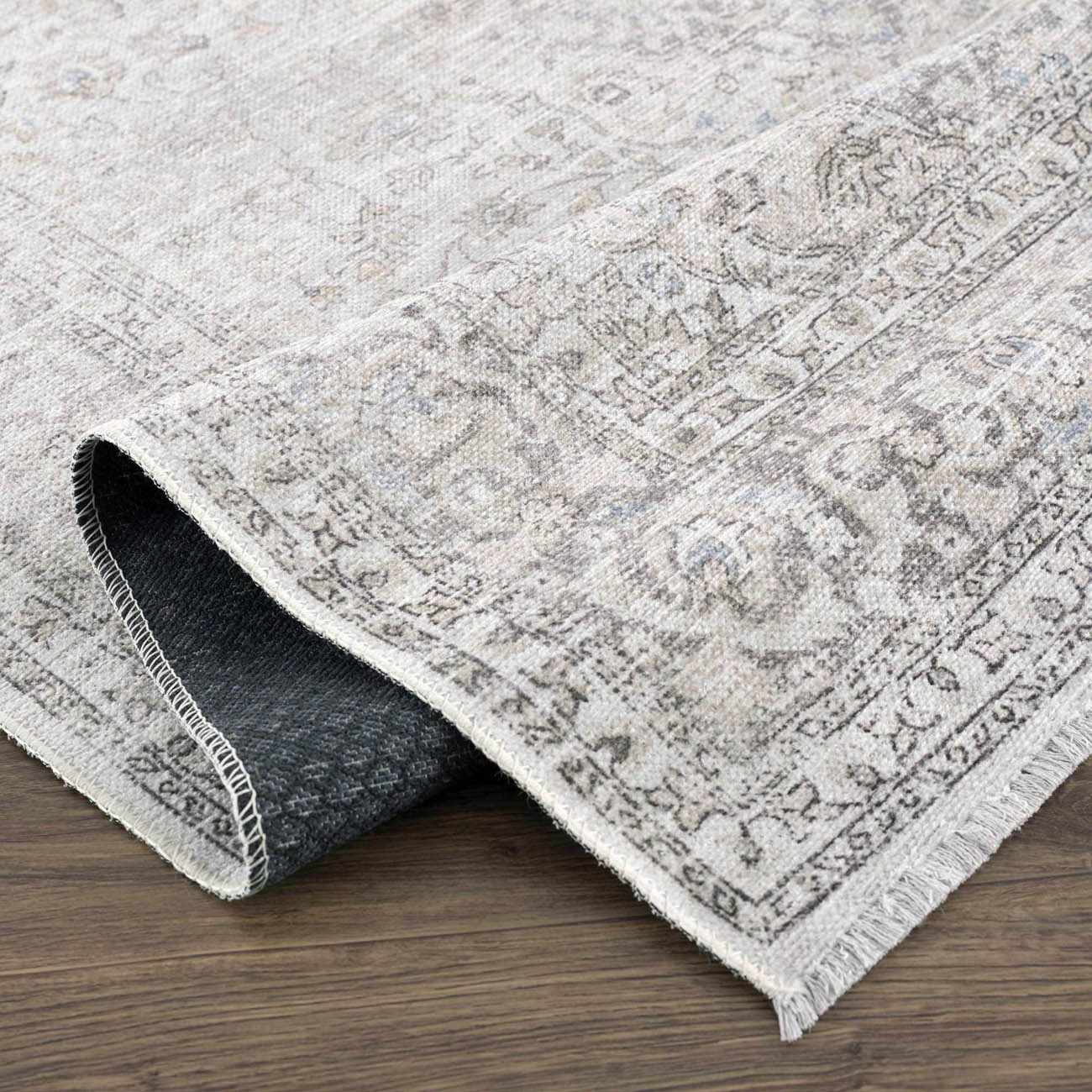 Washable Cream Area Rug - Soft Stylish Home Decor