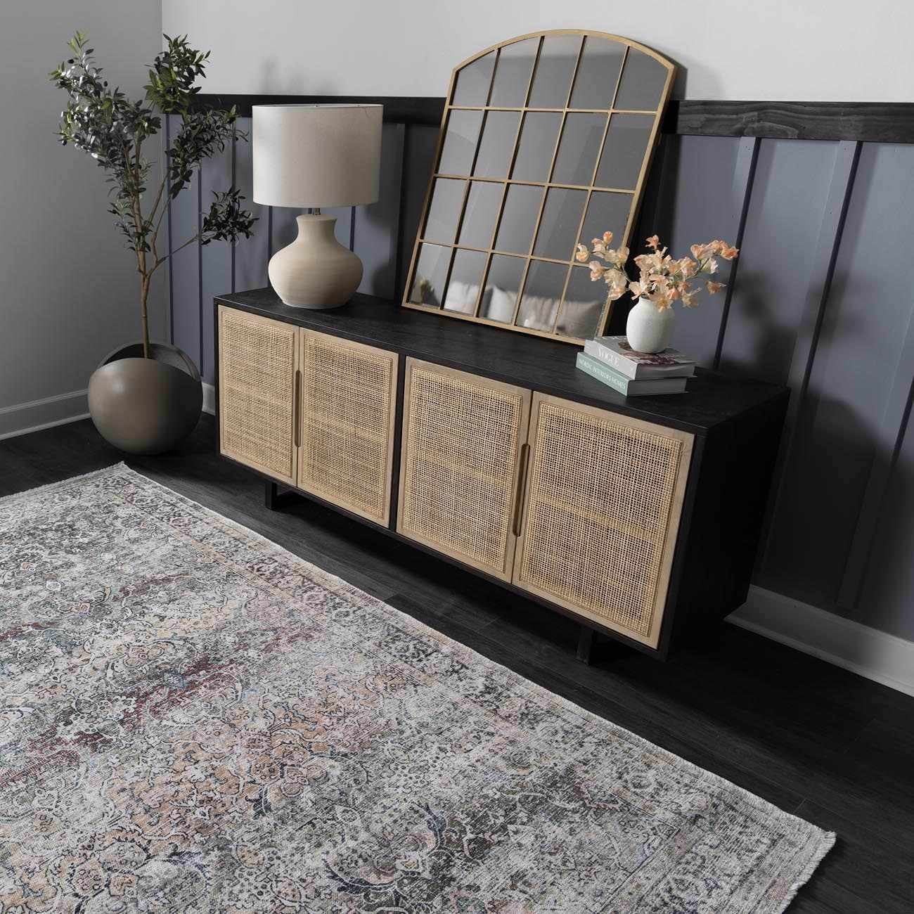 Olive Area Rug - Washable Soft Stylish Home Decor