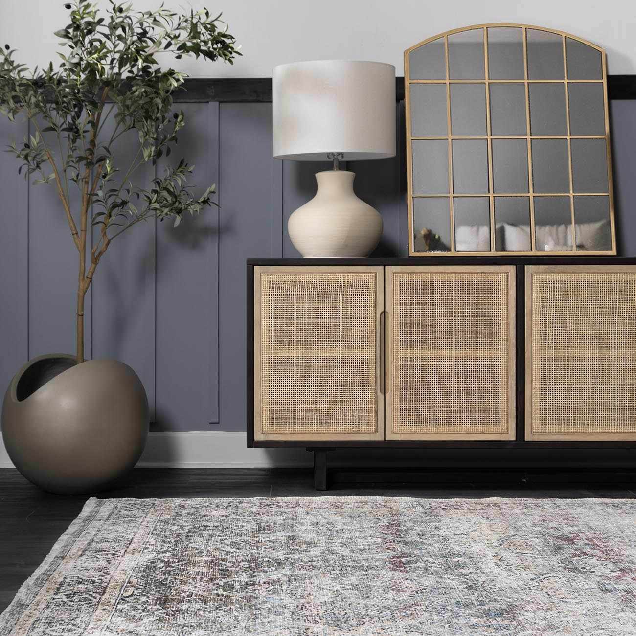Olive Area Rug - Washable Soft Stylish Home Decor