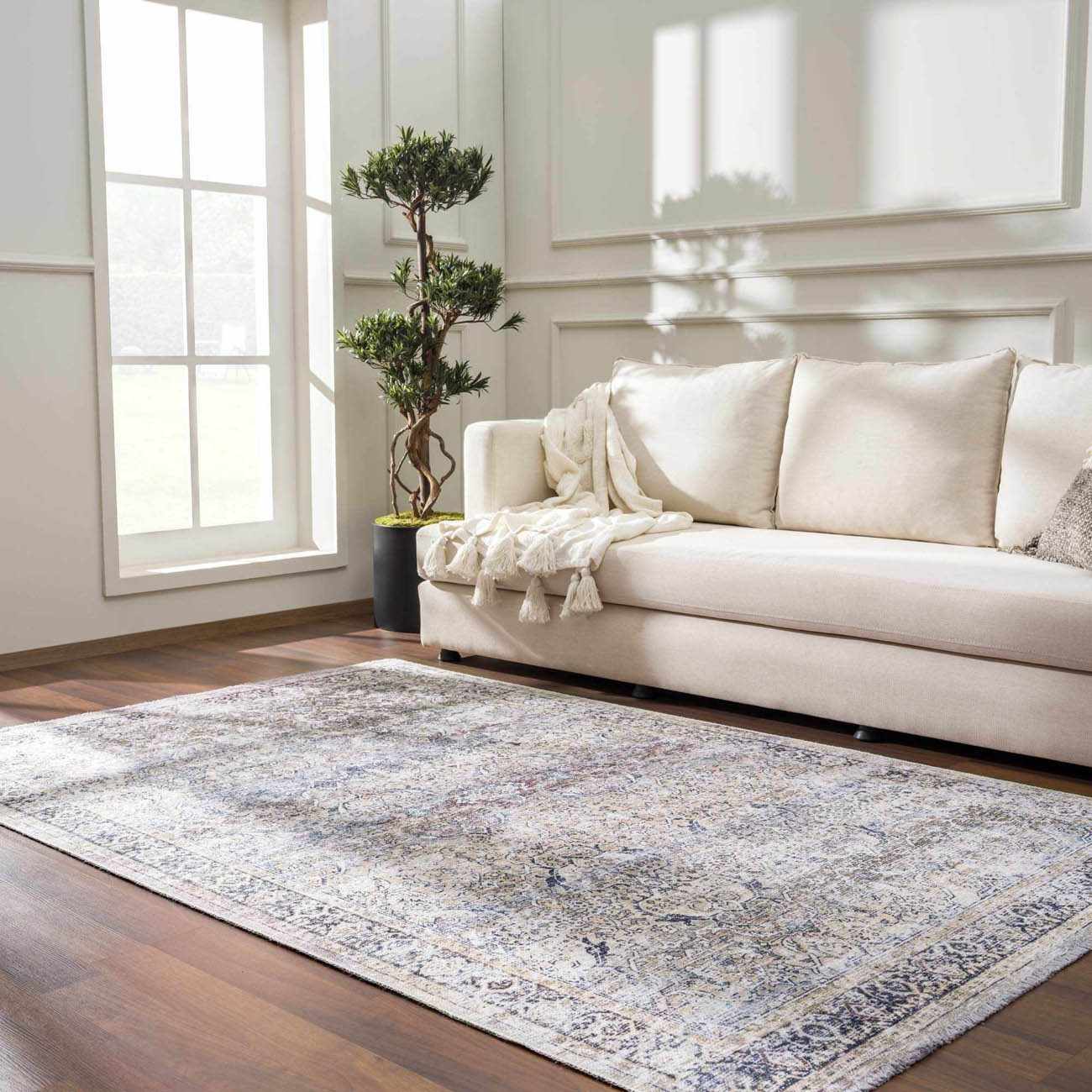 Olive Area Rug - Washable Soft Stylish Home Decor