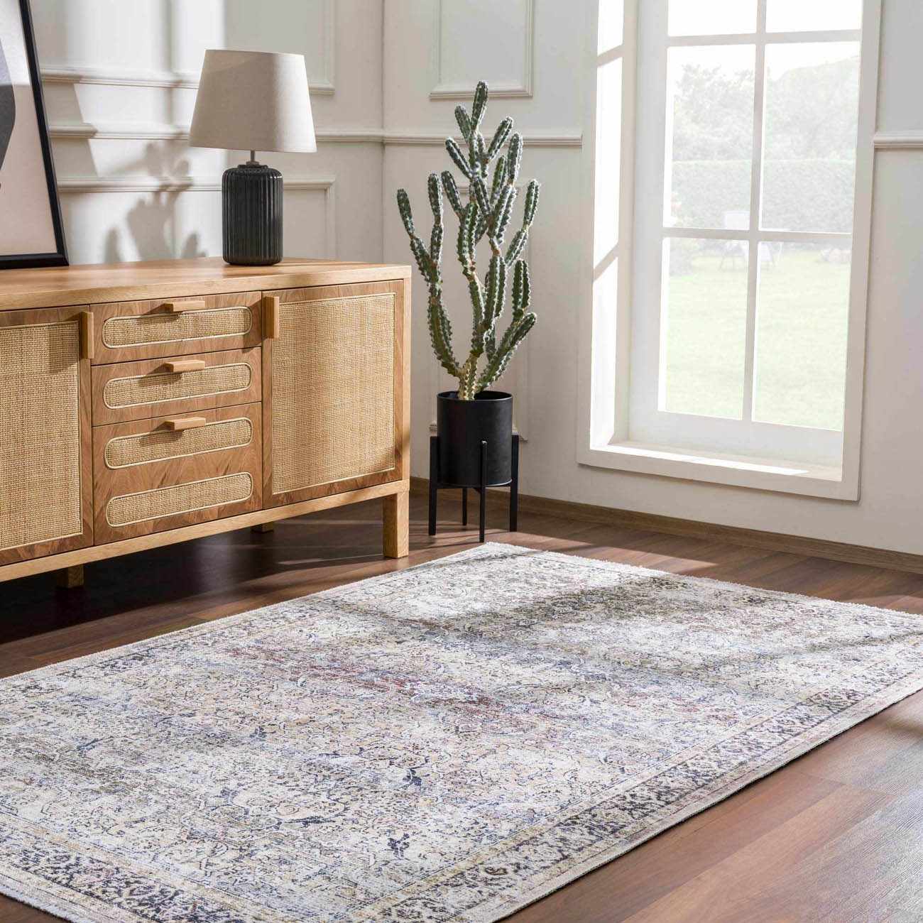 Olive Area Rug - Washable Soft Stylish Home Decor