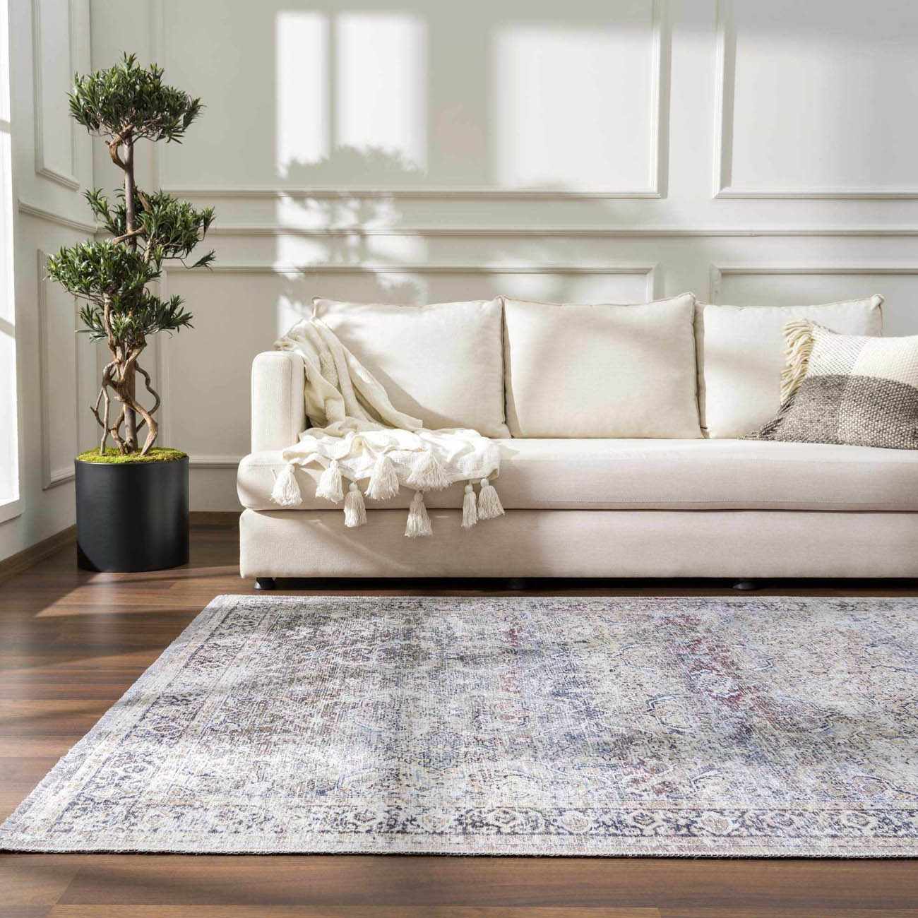 Olive Area Rug - Washable Soft Stylish Home Decor