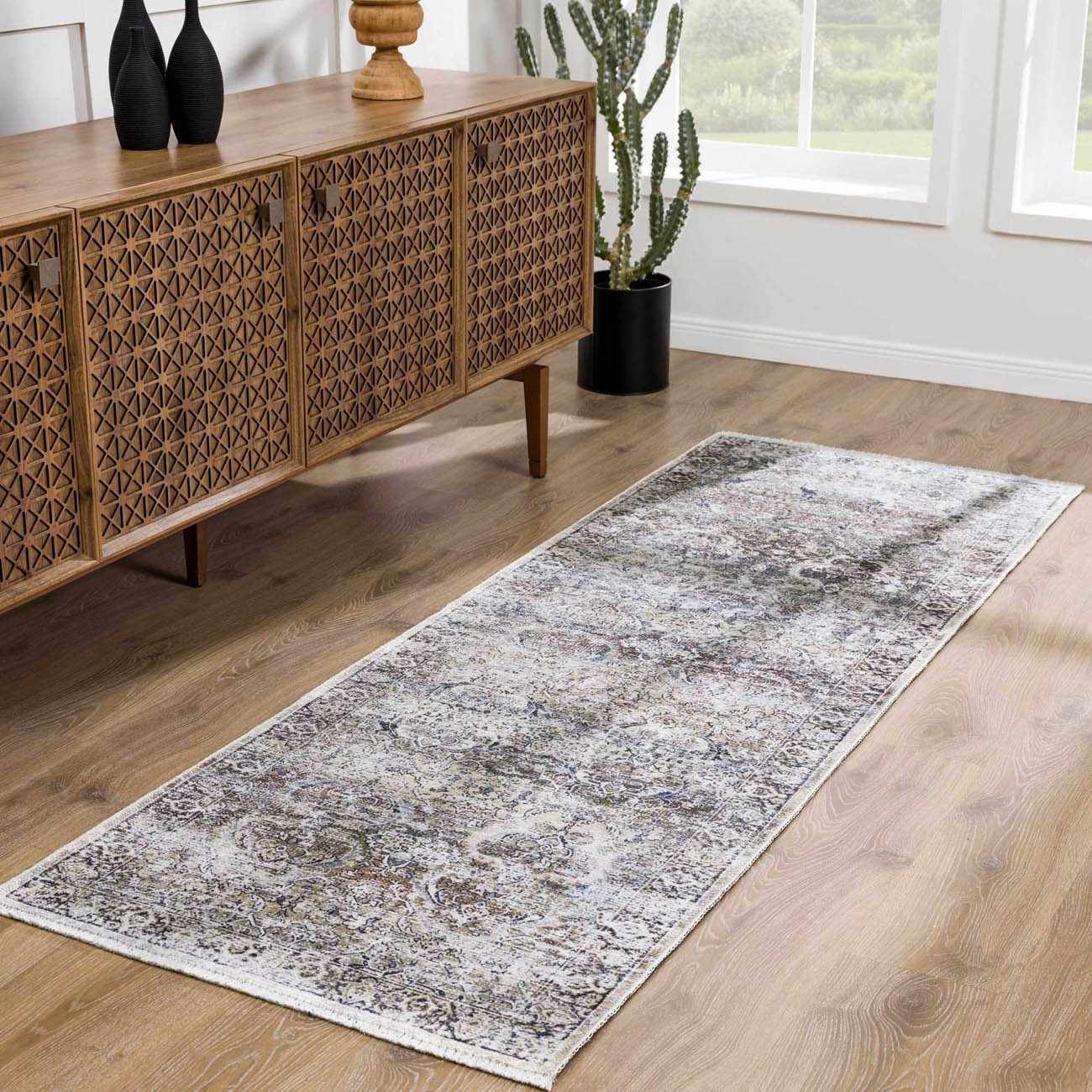 Olive Area Rug - Washable Soft Stylish Home Decor