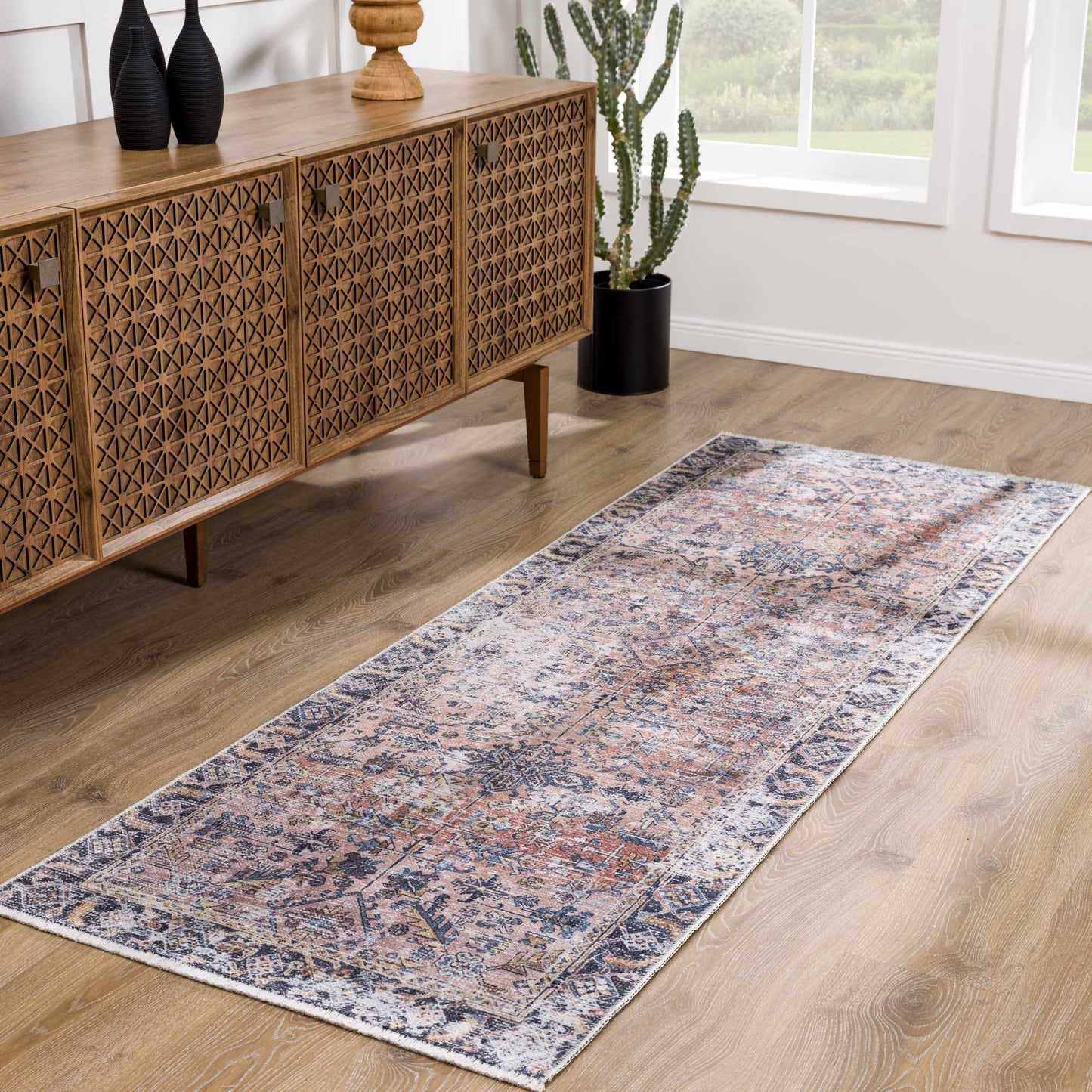 Washable Peach Area Rug - Holi-2305 Stylish Home Décor