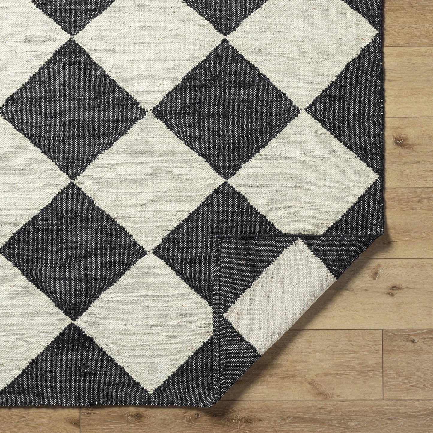 Antho Black Diamonds Jute Rug - Elegant Natural Fiber Home Decor by Vivir x Livabliss