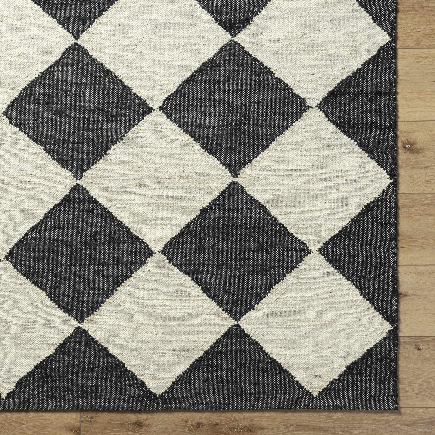 Antho Black Diamonds Jute Rug - Elegant Natural Fiber Home Decor by Vivir x Livabliss