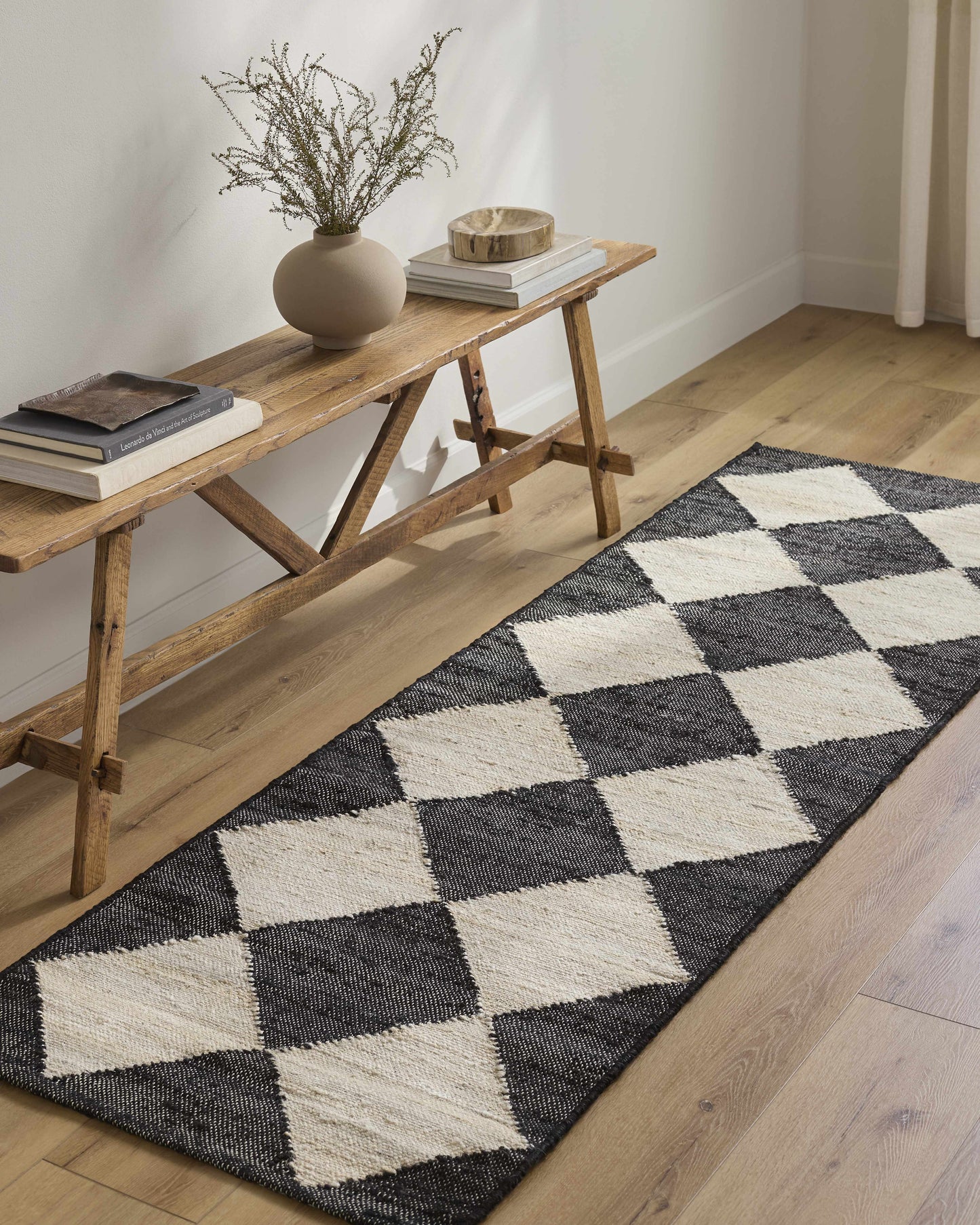 Antho Black Diamonds Jute Rug - Elegant Natural Fiber Home Decor by Vivir x Livabliss