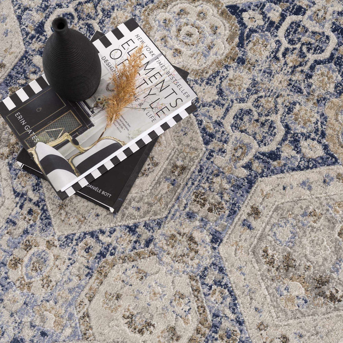 Blue Area Rug - Parkerfield Collection Soft Home Decor