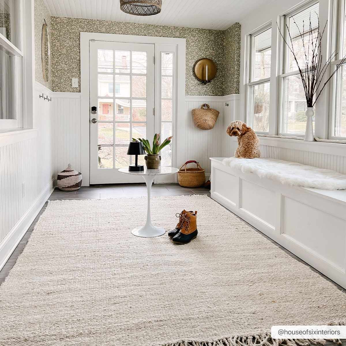 Iantha Jute Area Rug - Eco-Friendly Natural Fiber Floor Decor