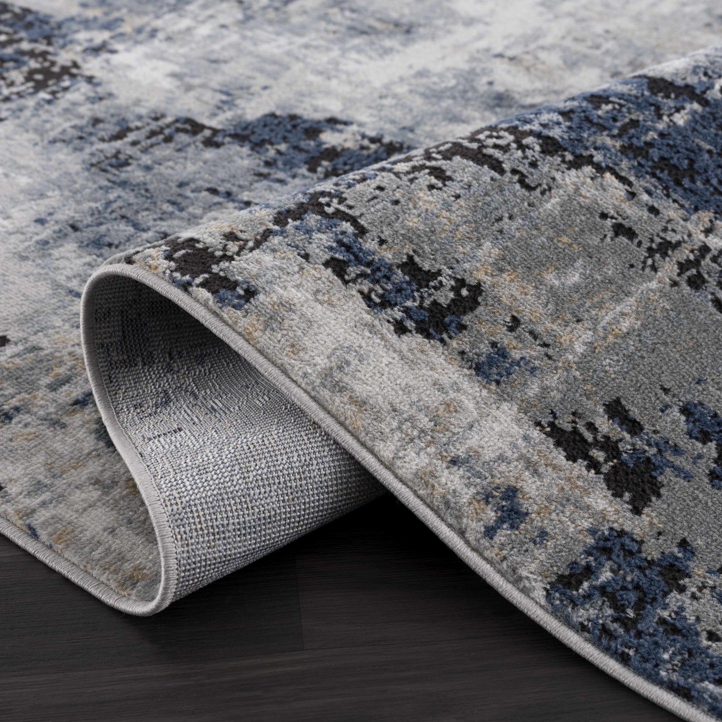 Blue Abstract Area Rug - Modern Stylish Design for Interiors