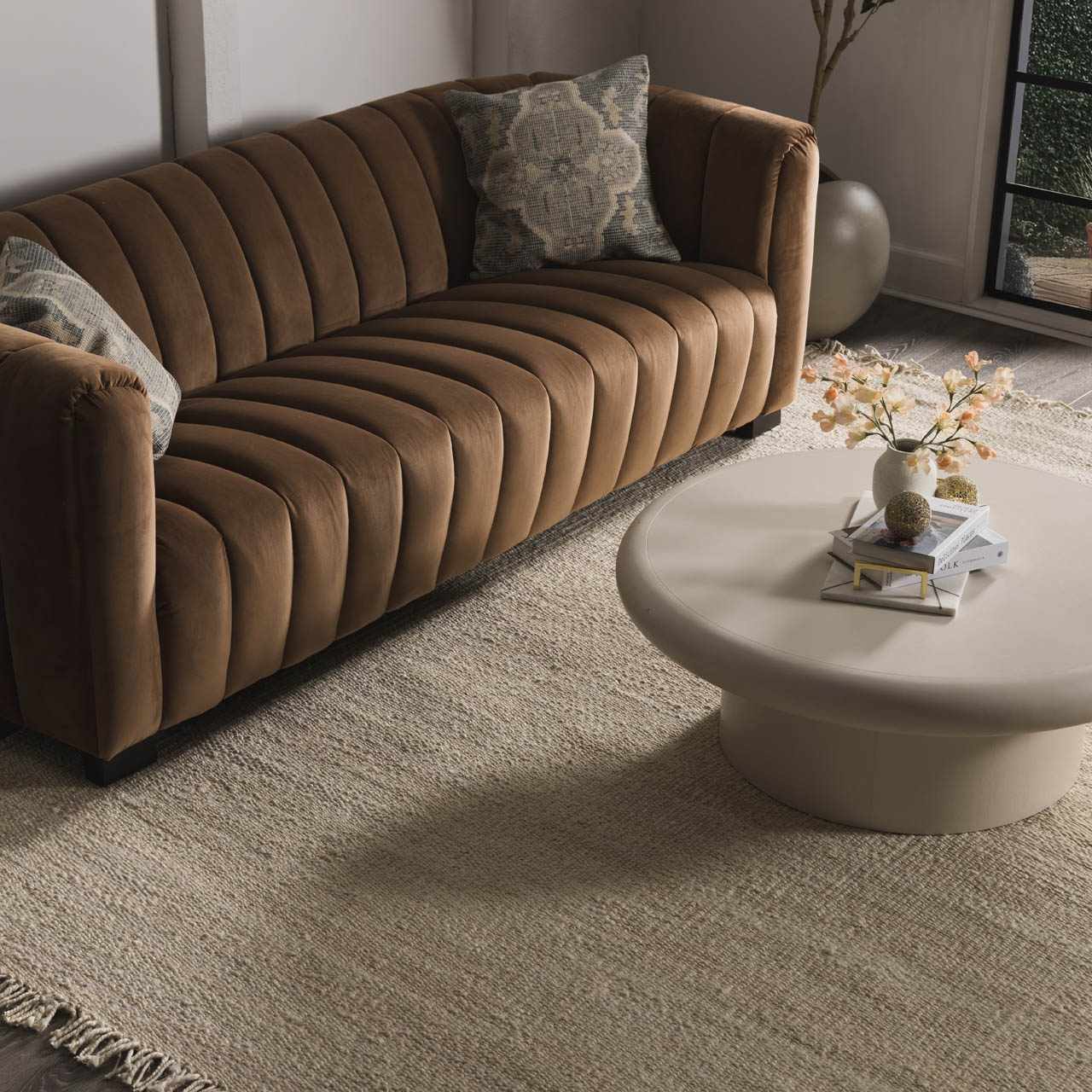 Iantha Jute Area Rug - Eco-Friendly Natural Fiber Floor Decor
