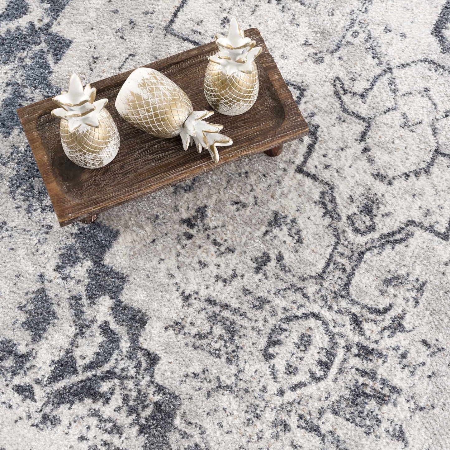 Ivory Washable Flat Pile Rug - Hera Collection for Modern Decor