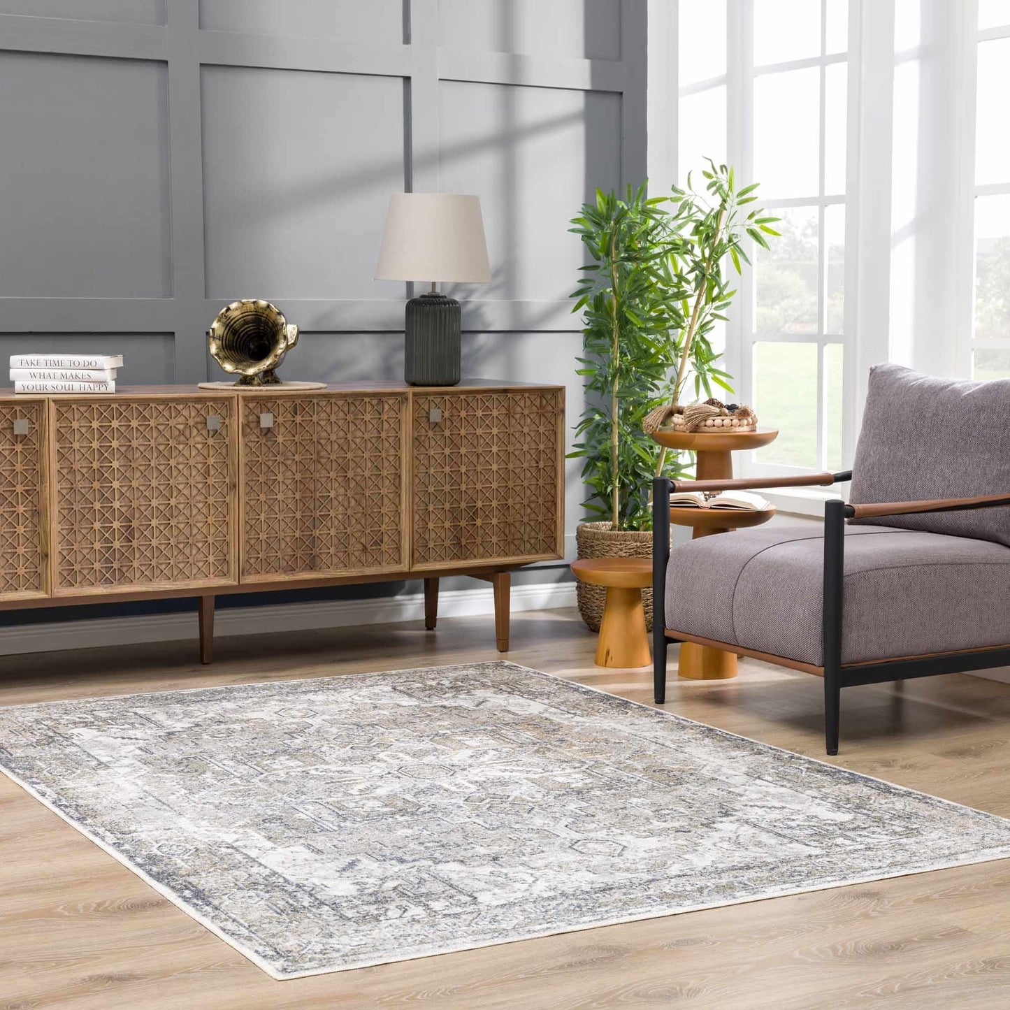 Hera Olive Washable Flat Pile Rug - Stylish Easy to Clean