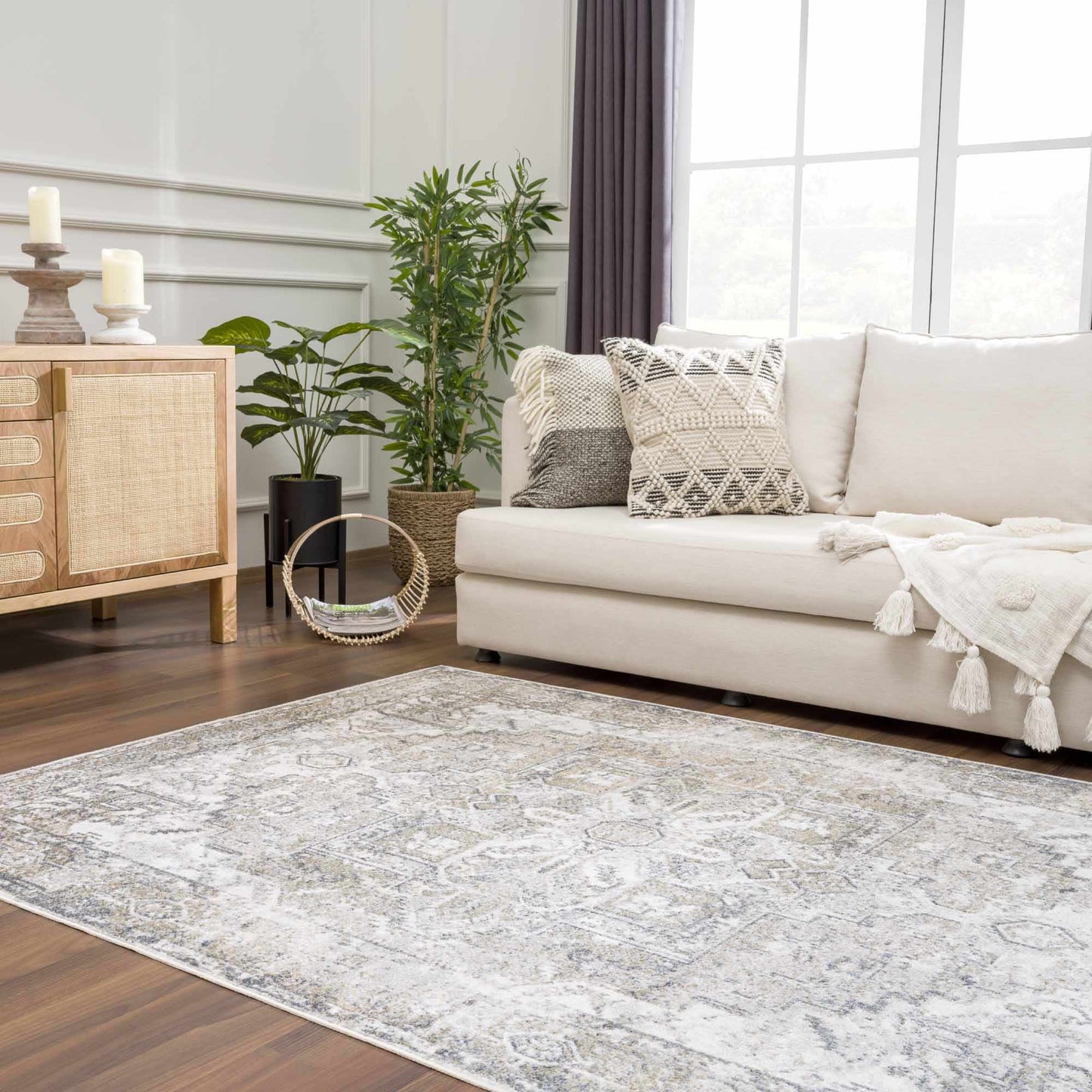 Hera Olive Washable Flat Pile Rug - Stylish Easy to Clean