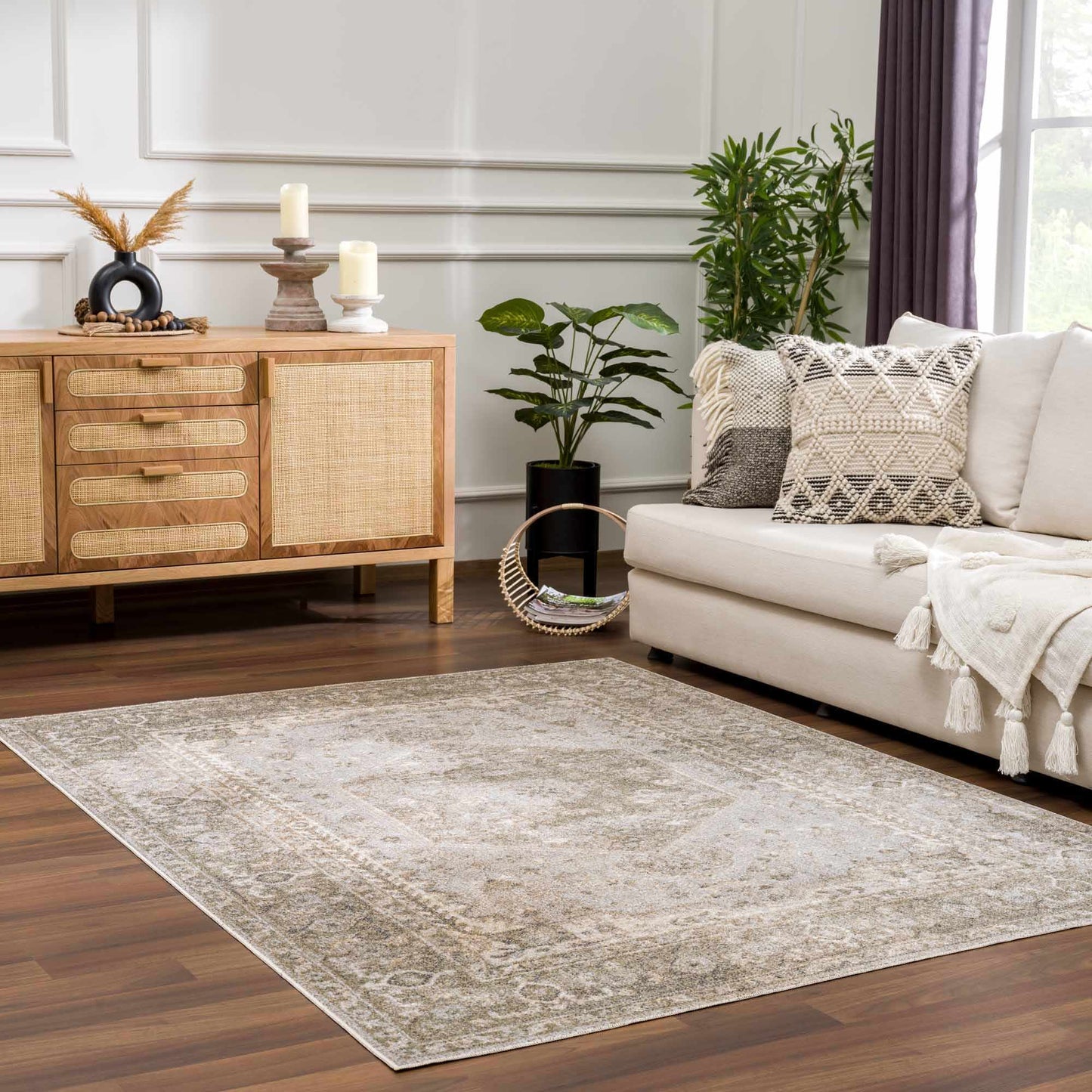 Gael Design Washable Flat Pile Rug - Stylish Modern Home Decor