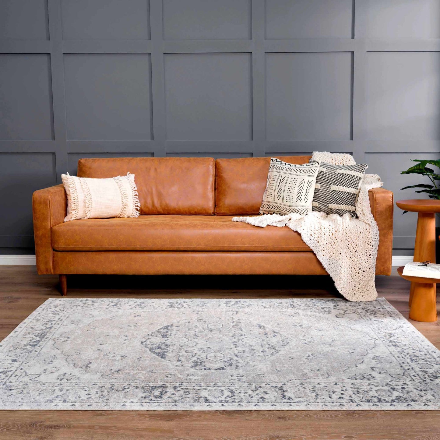 Washable Modern Area Rug - Soft Durable Flat Pile Design