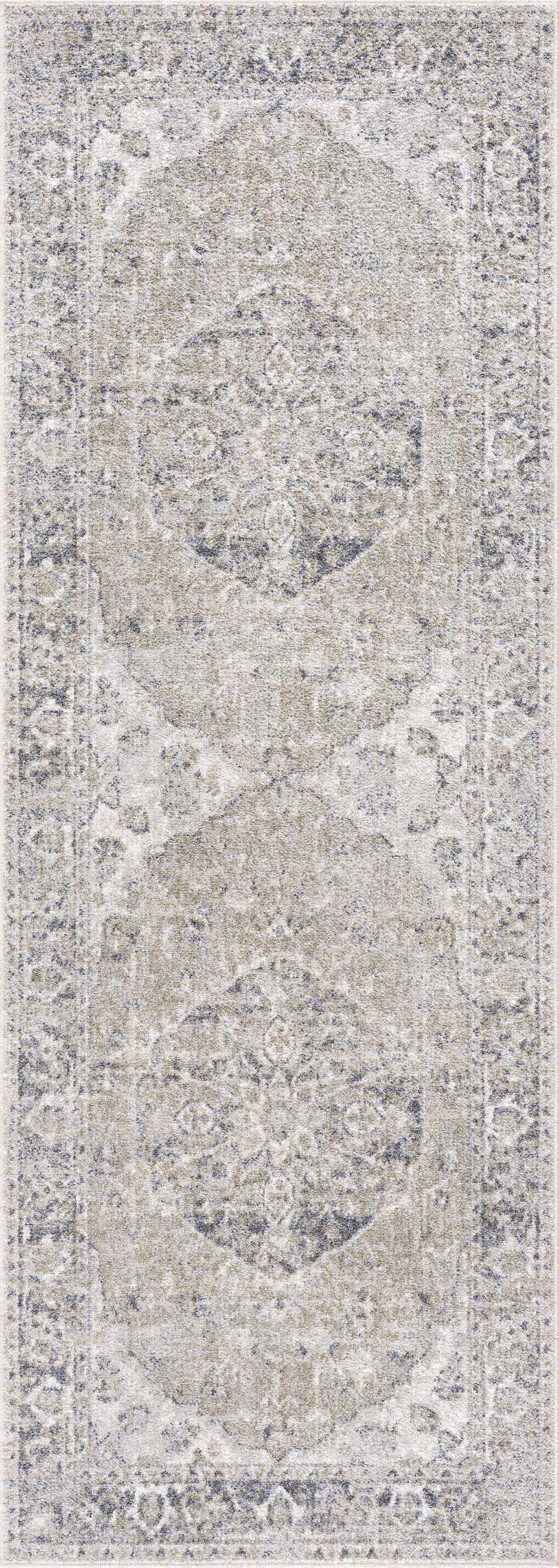 Washable Blue Flat Pile Rug - Stylish Durable Home Decor