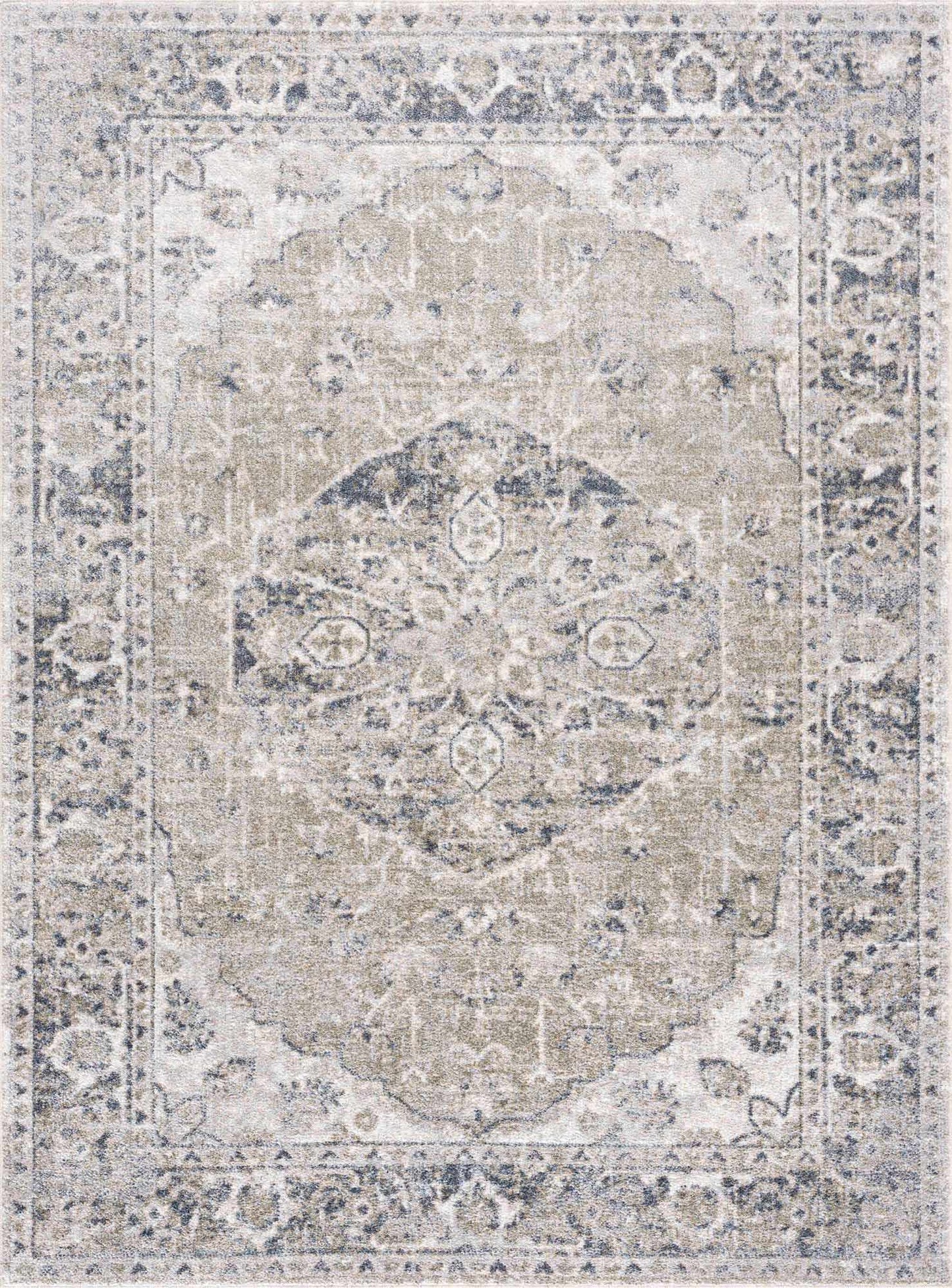 Washable Blue Flat Pile Rug - Stylish Durable Home Decor