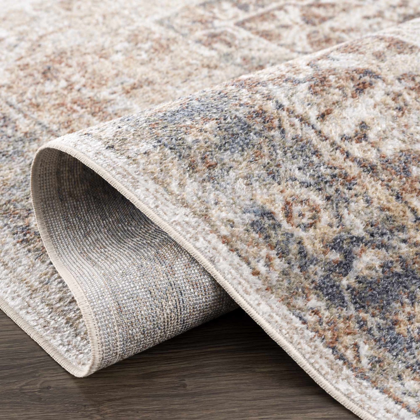 Heritage Washable Area Rug - Classic Flat Pile Design for Easy Care