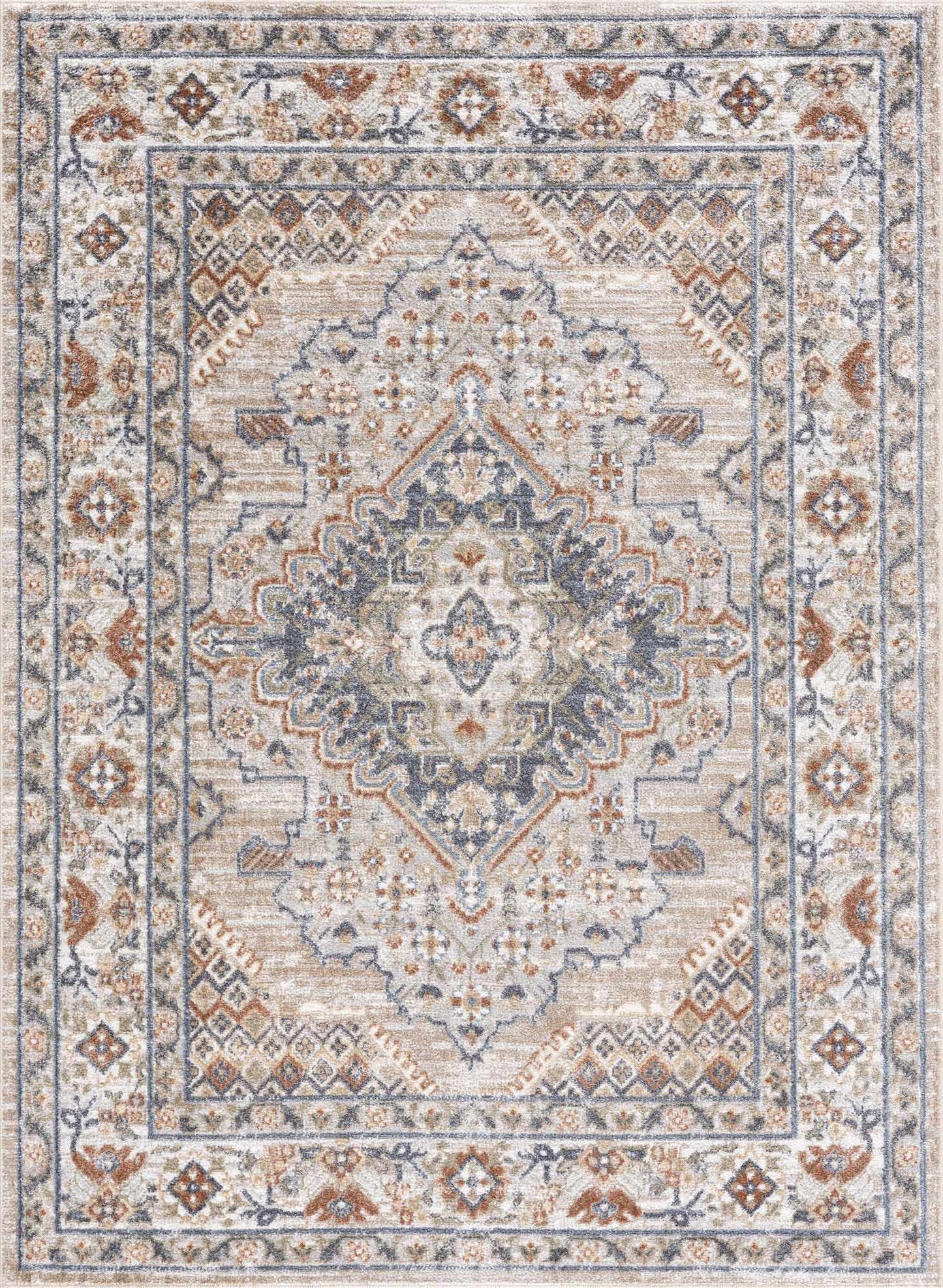 Washable Flat Pile Area Rug - Stylish Easy to Clean